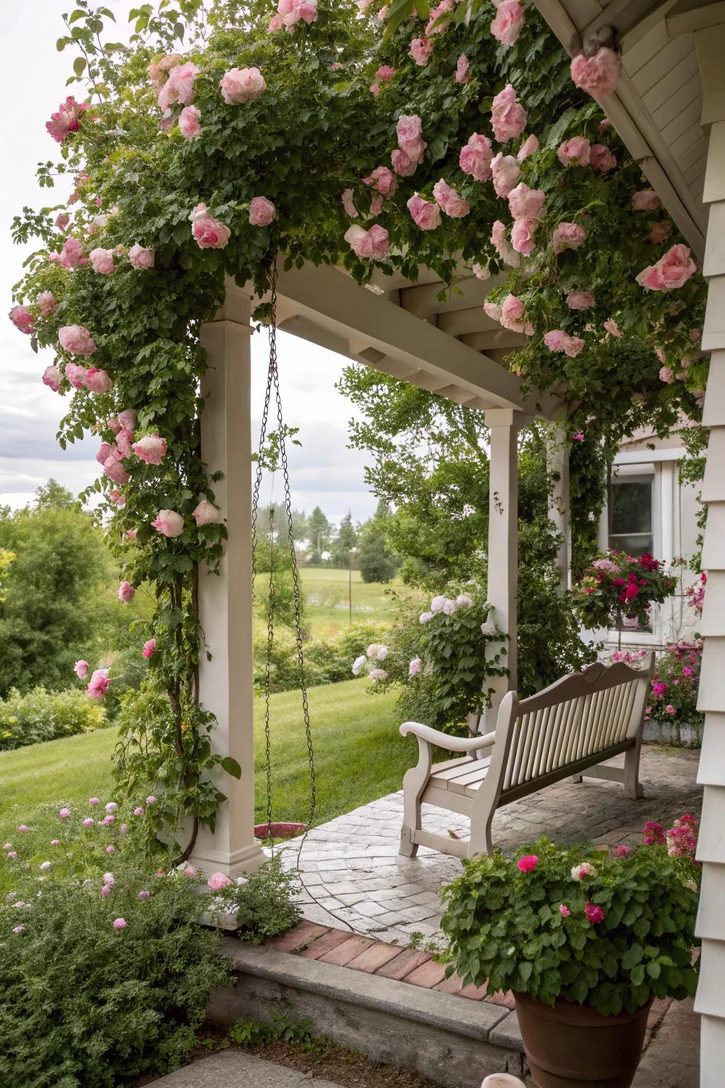 Roses layer an aspect of romance and timeless loveliness onto any dwelling.