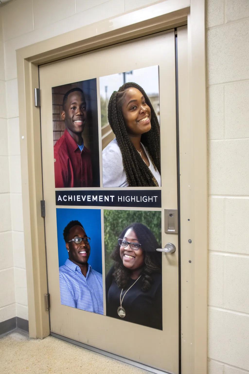 A door emphasizing togetherness and identity through diverse Black stories.