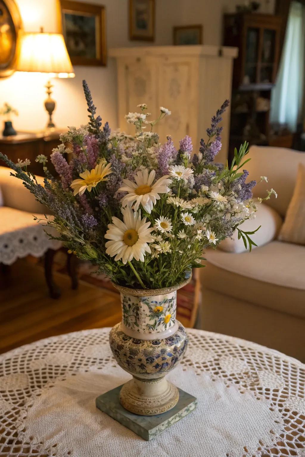 Vintage bouquets evoke a sense of timeless elegance.