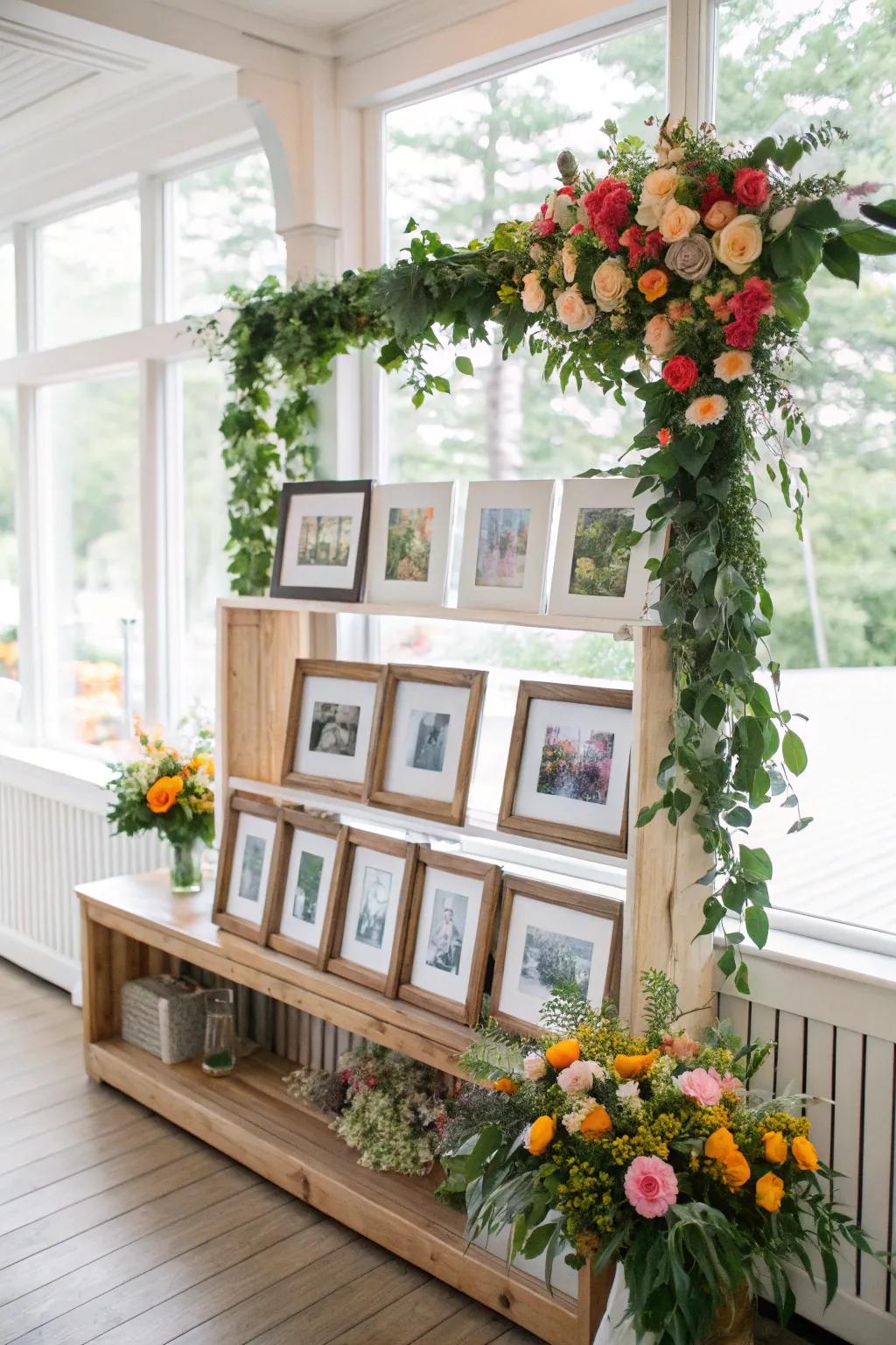 Visual presentation showcasing floral and plant life embellishments.