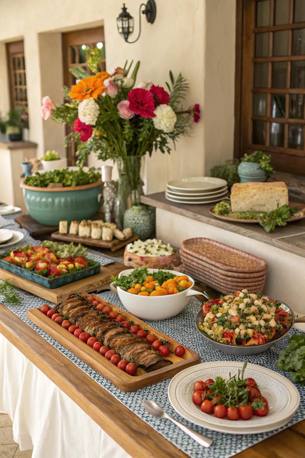 A themed buffet that delights both visually and gastronomically.