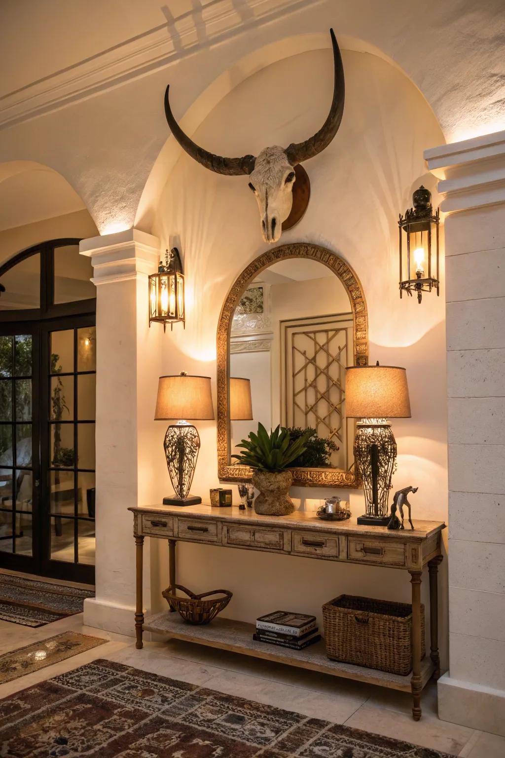 With animal horns, make a grand entrance.