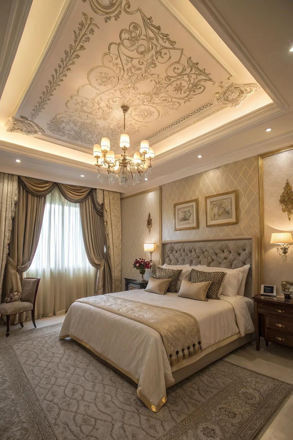 Layered step ceilings create appealing visuals and a sense of height in any space.