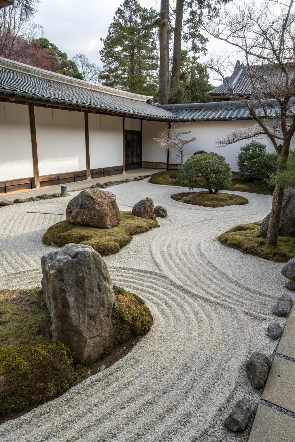 Serenity gardens provide a serene and minimal-upkeep landscape choice.