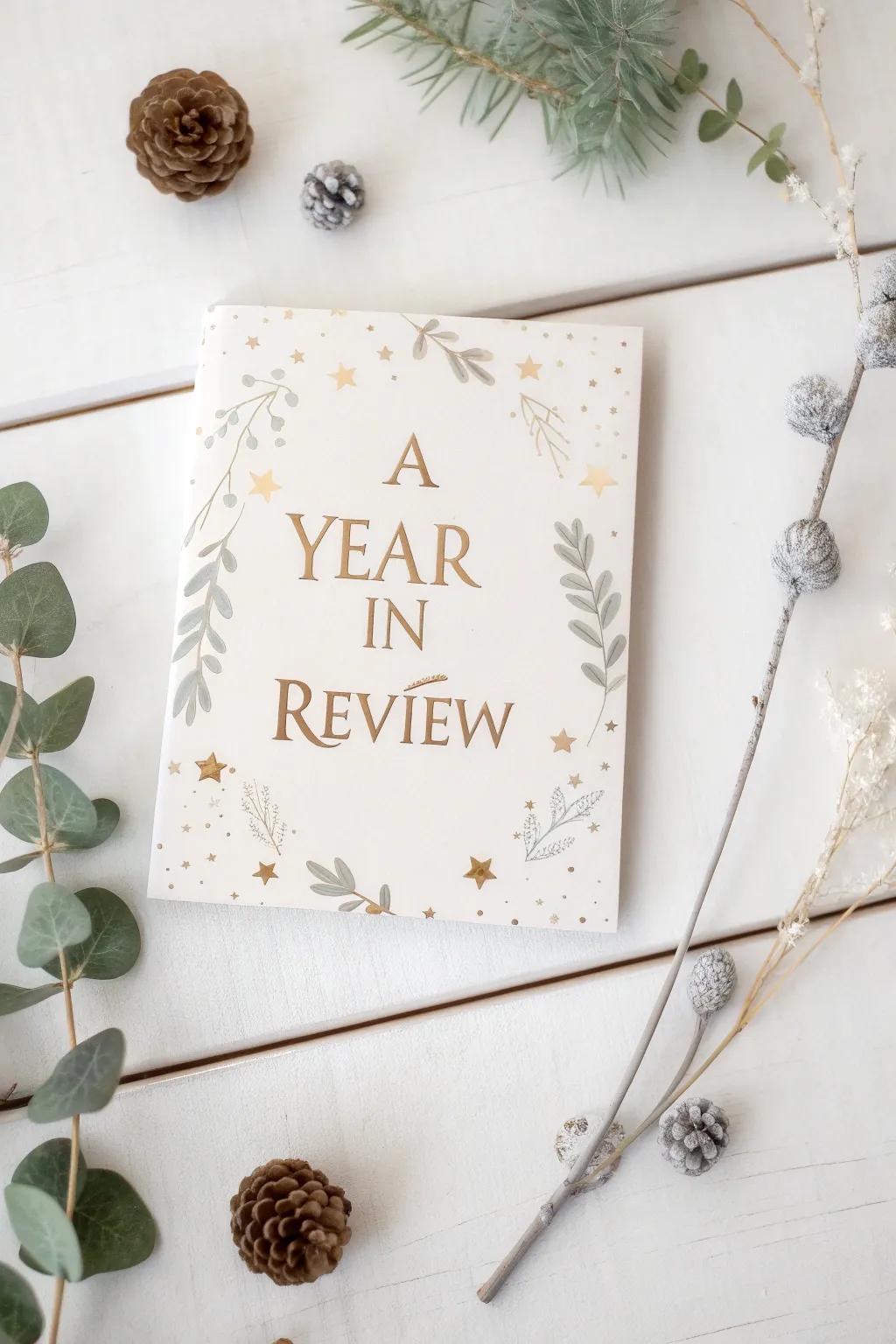 Embrace memories with elegance during the holidays using a beautifully assembled Year in Review card.