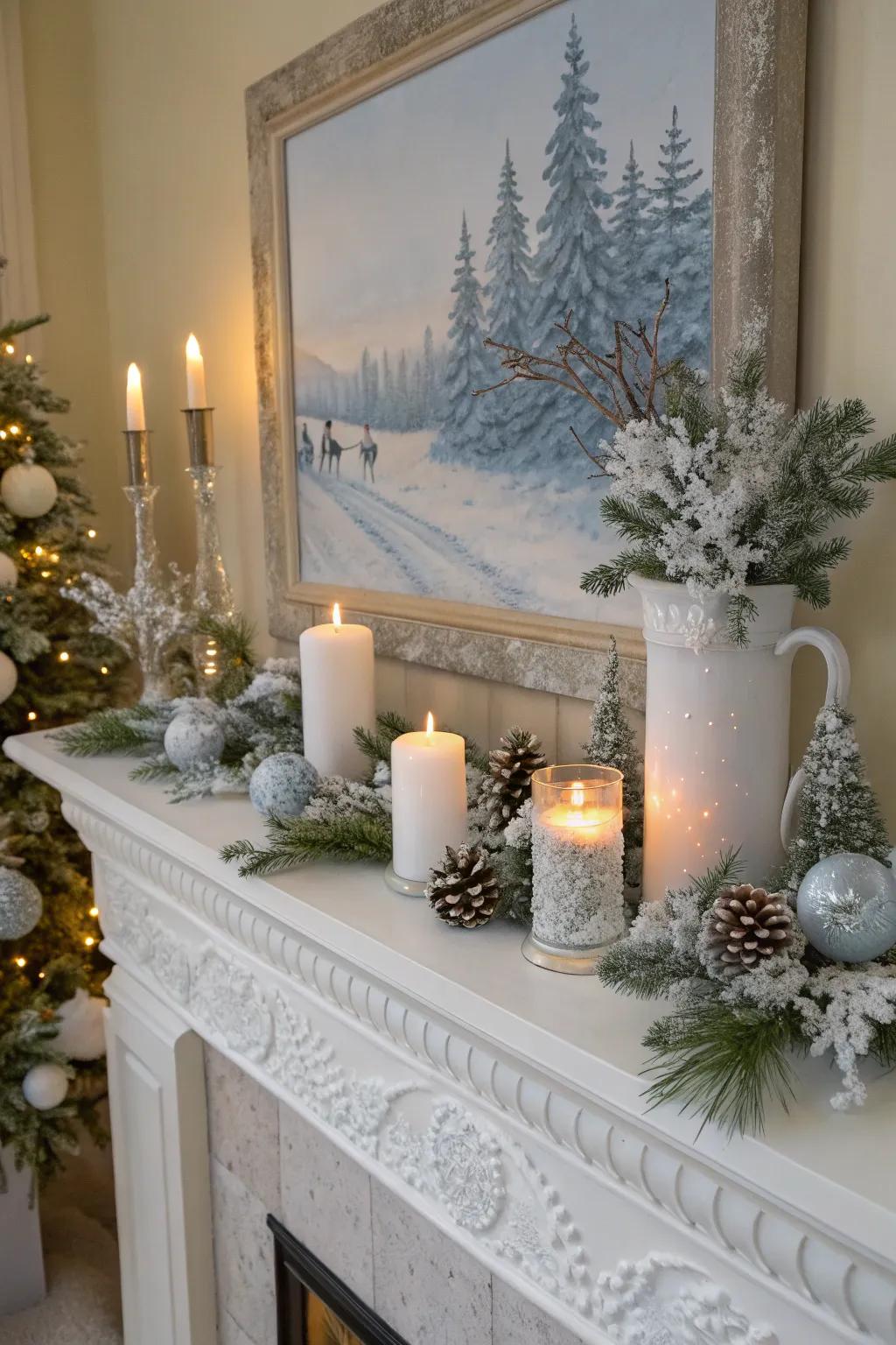Craft a magical winter wonderland indoors with snowy adornments.