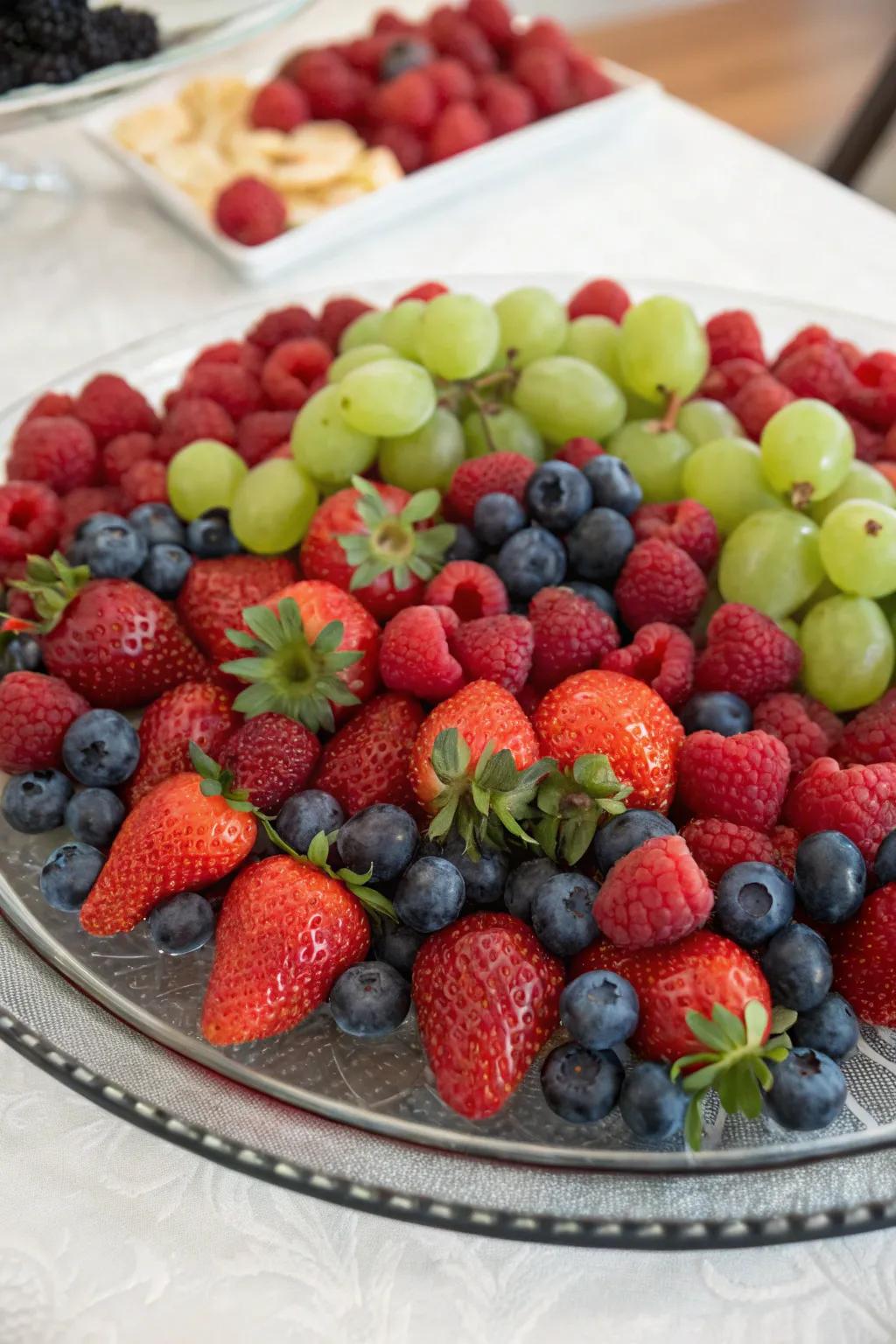 Add a burst of color with a fresh, fruity delight cold plate.