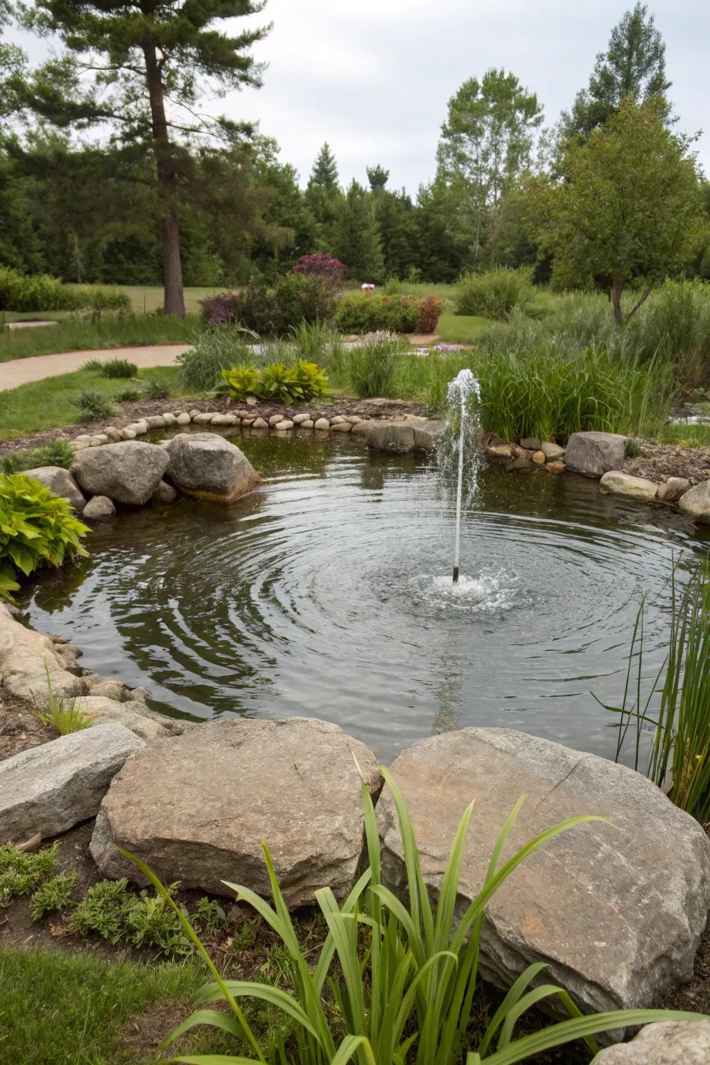 Liquid elements inject tranquility and a calming ambiance into your garden.