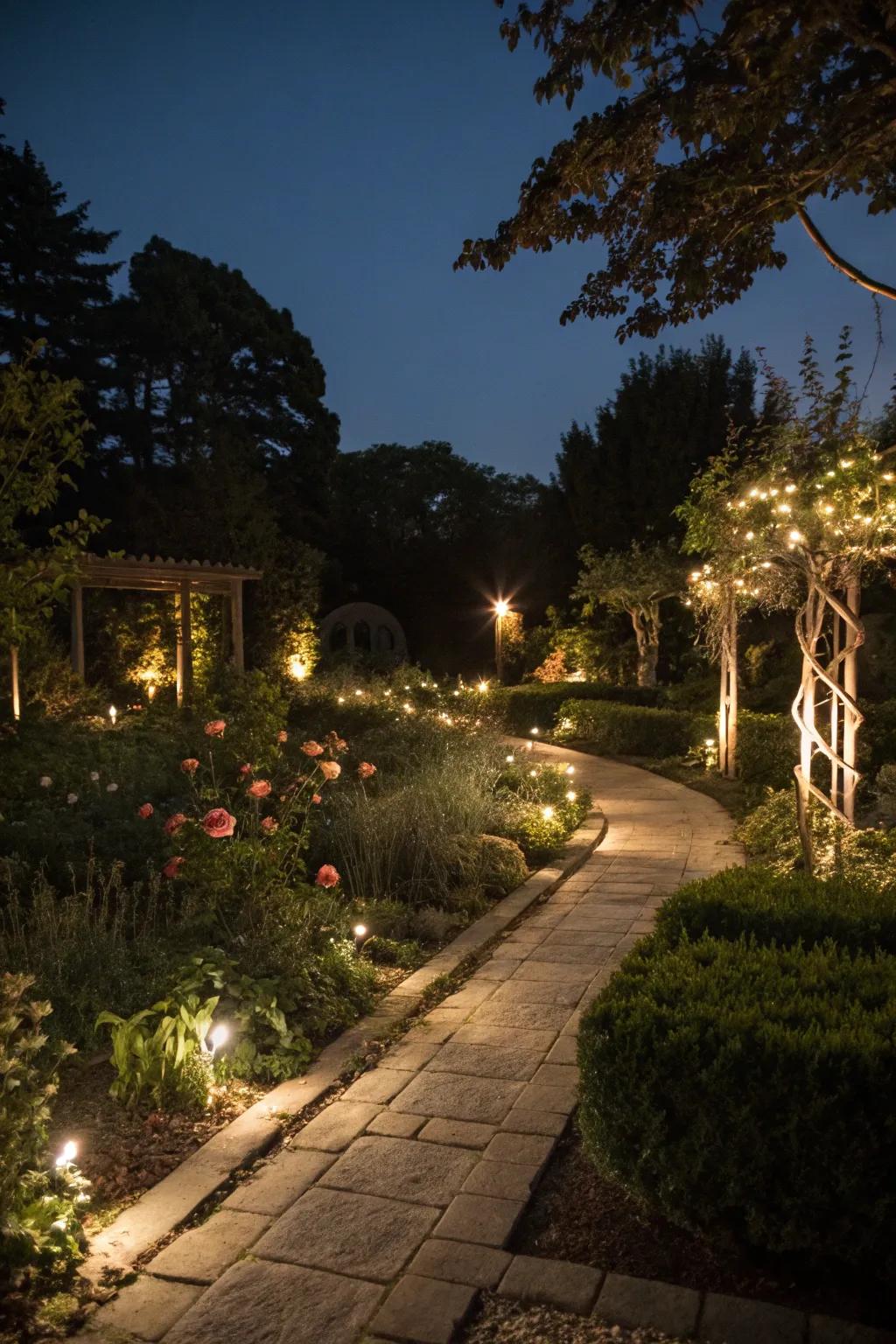 Strategic lighting sets the atmosphere.