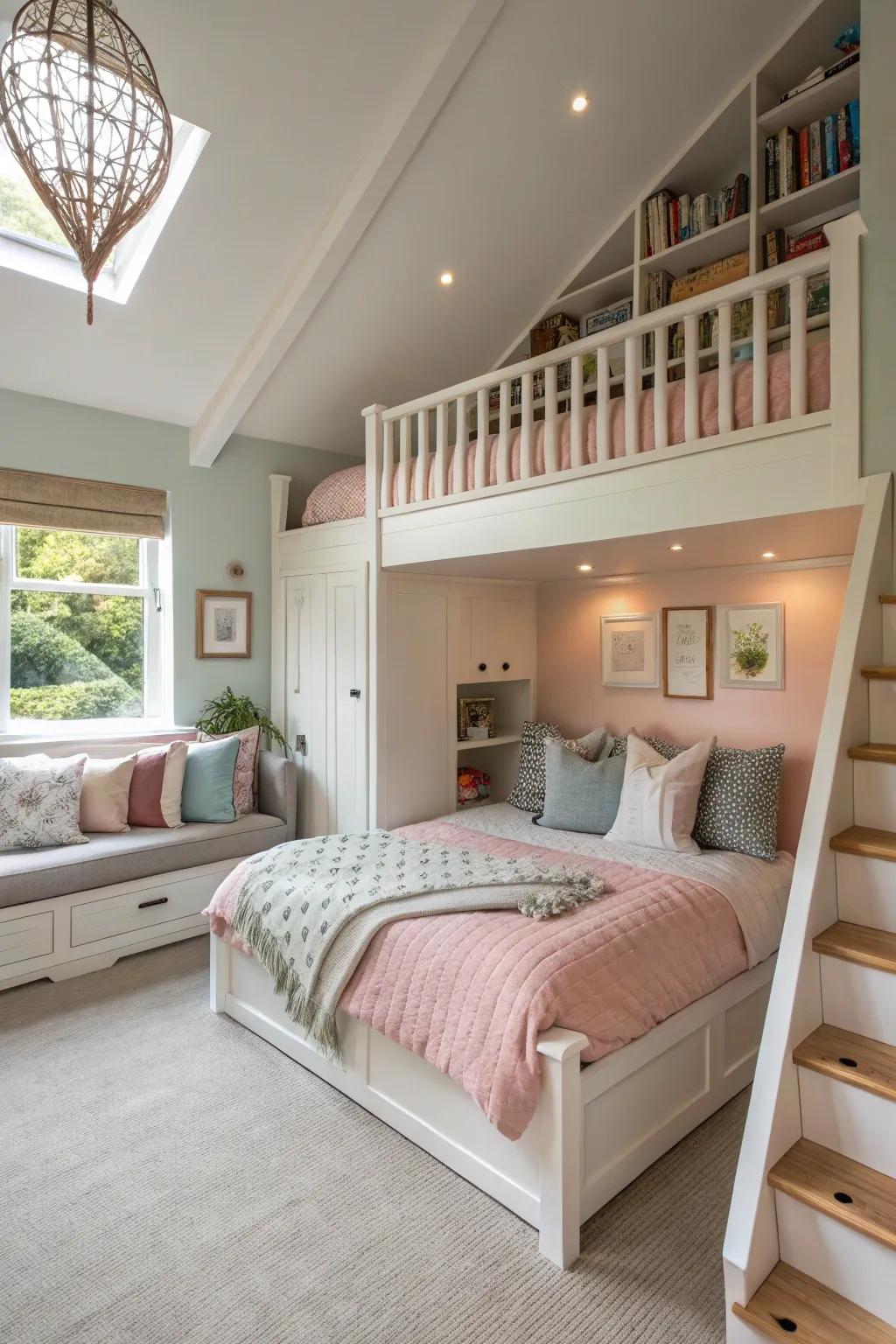 Inventive arrangements optimize functionality and style in compact bedrooms.