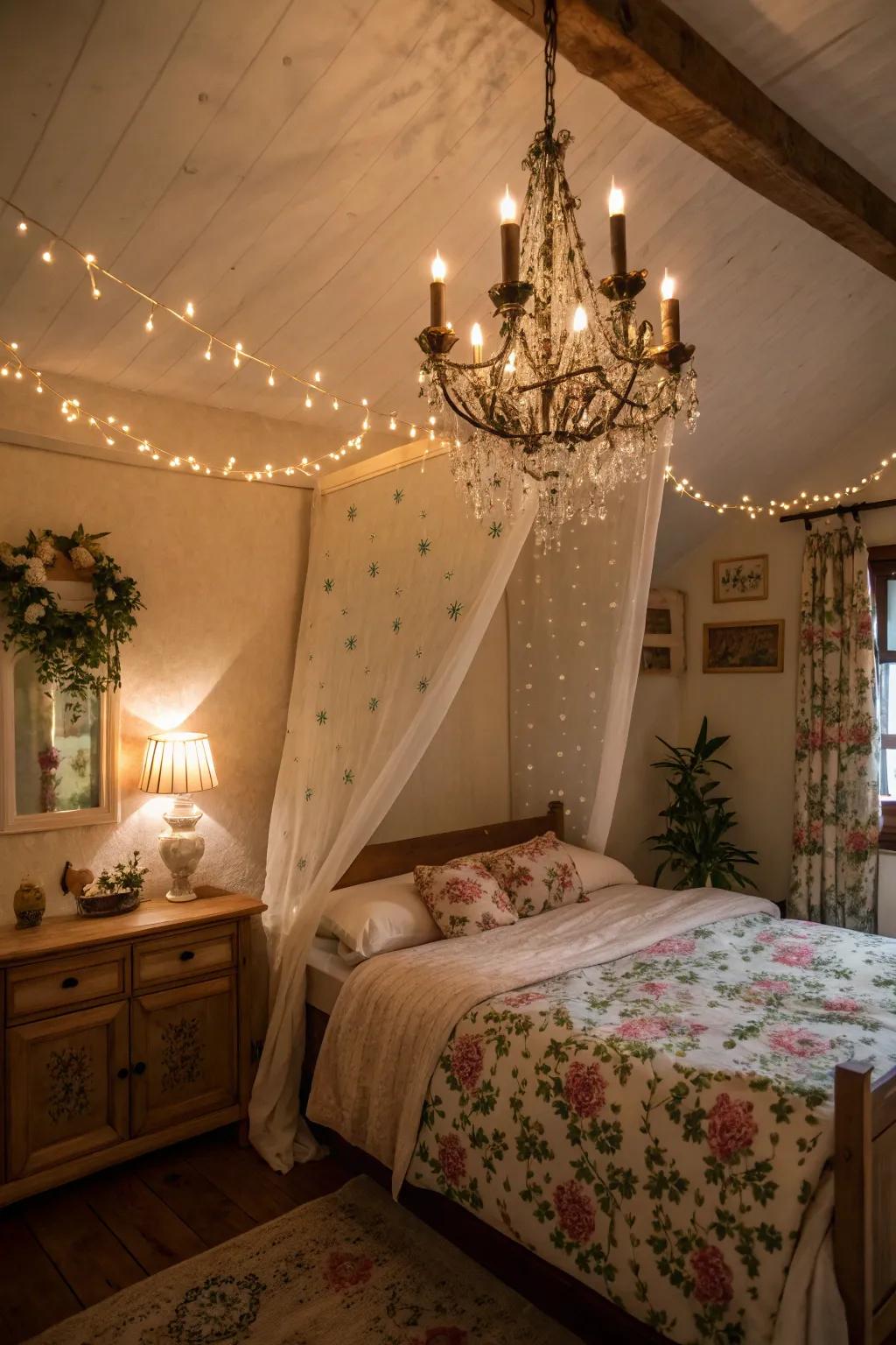 Soft lighting establishes a cozy and inviting atmosphere.