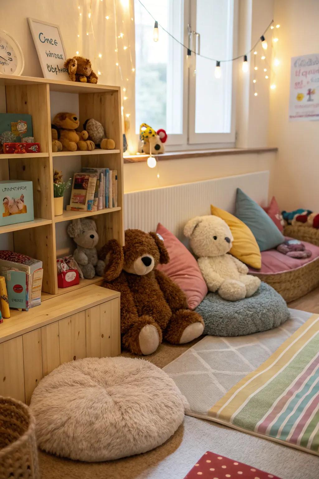 Cuddle toys provide comfort and companionship.