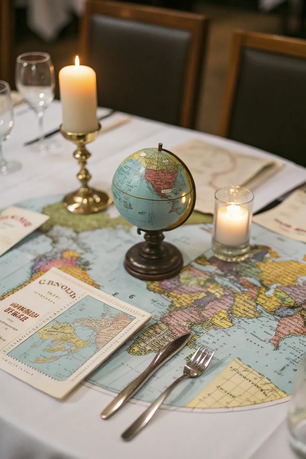 Charts and spheres ignite wanderlust.