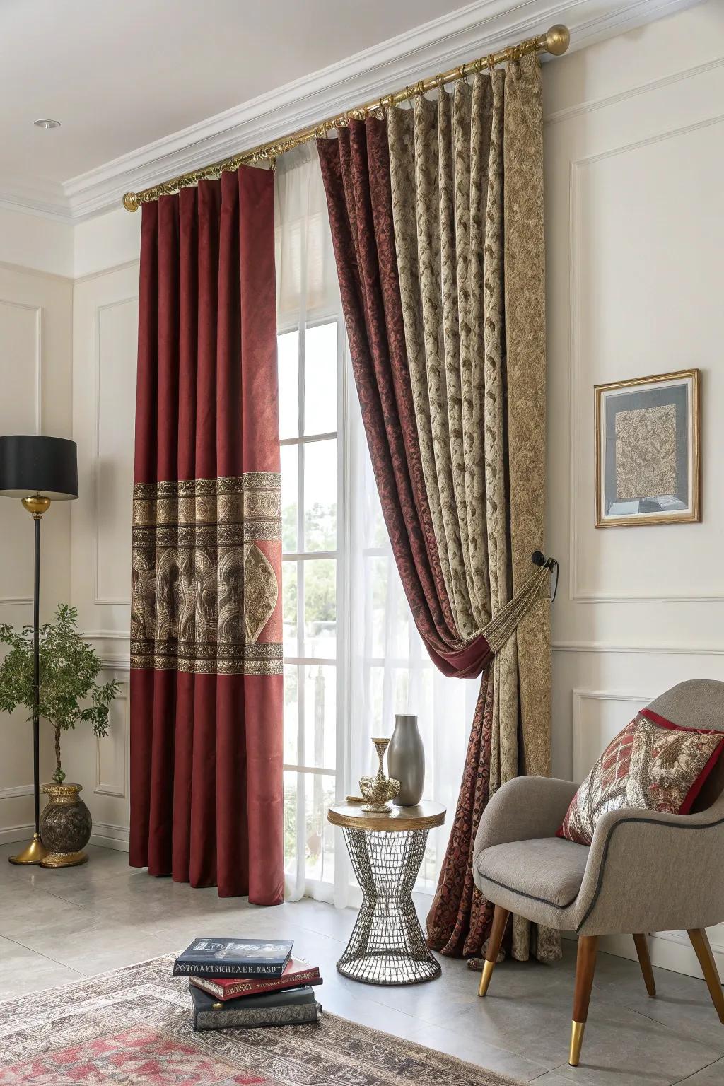 Mixing styles can lead to a distinctive and compelling window design.