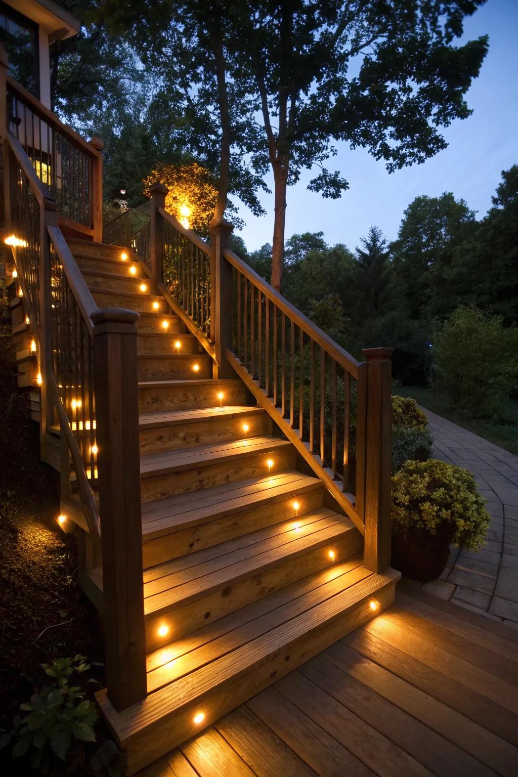 Warm lighting establishes an inviting atmosphere