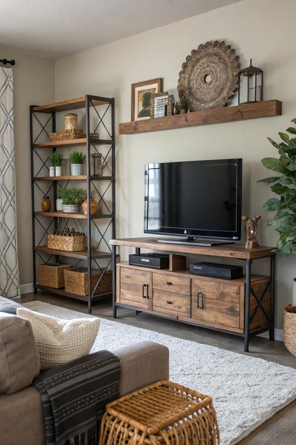 Compositions contribute individuality and warmth to the TV vicinity.