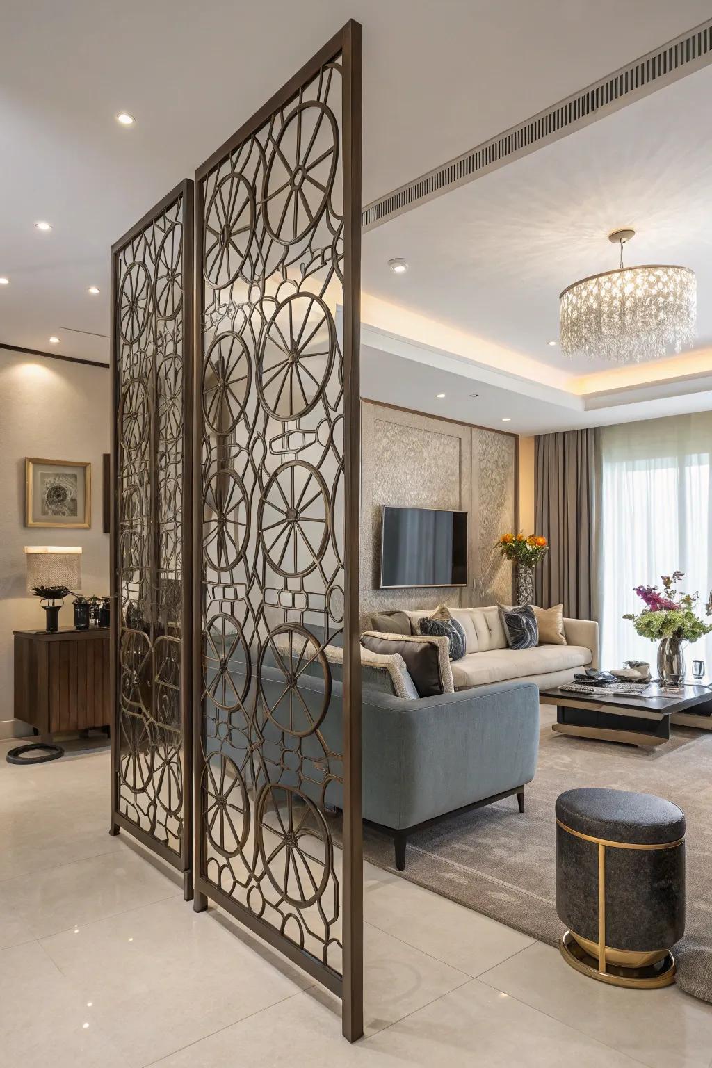 Sculpted dividers merge art and usefulness beautifully.