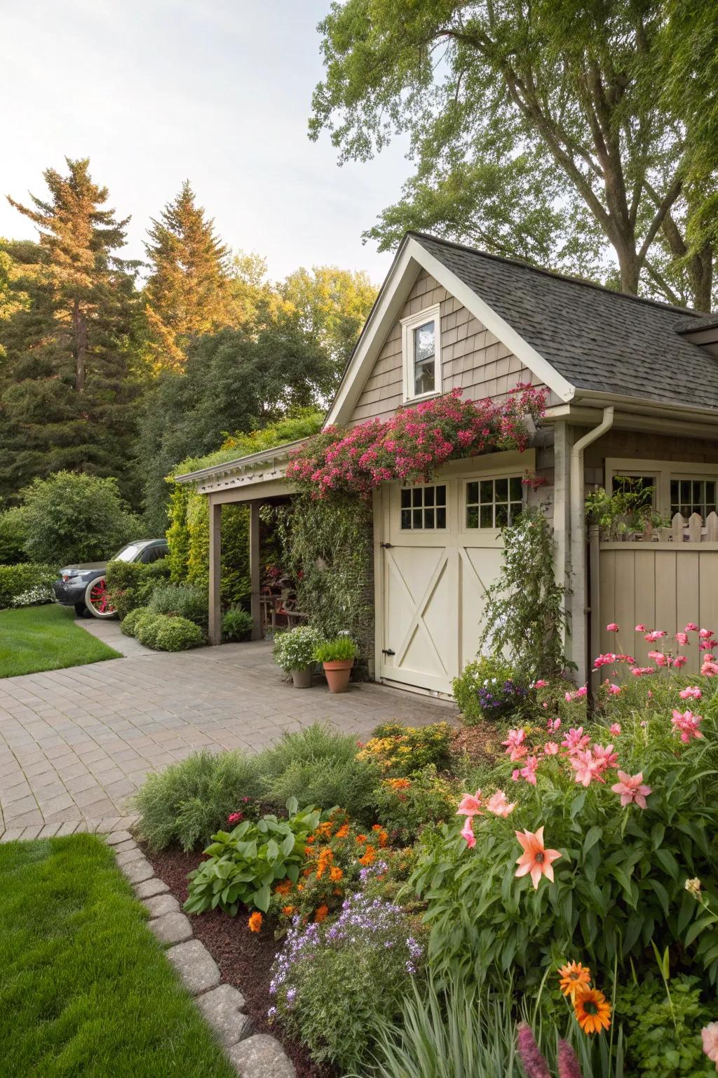 A garage that seems like an extension of your outdoor sanctuary.