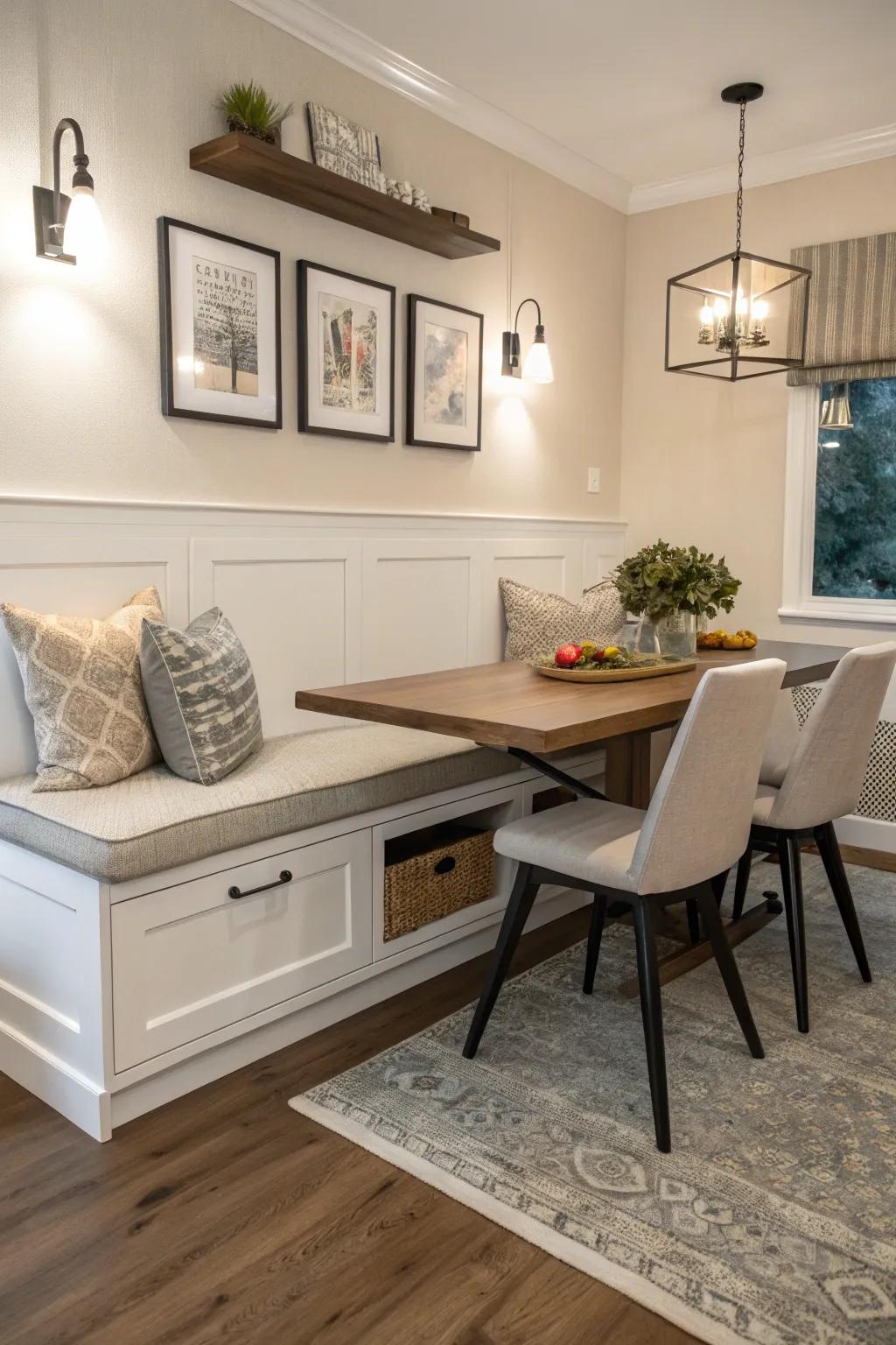 Maximize usefulness with furniture that serves dual purposes.