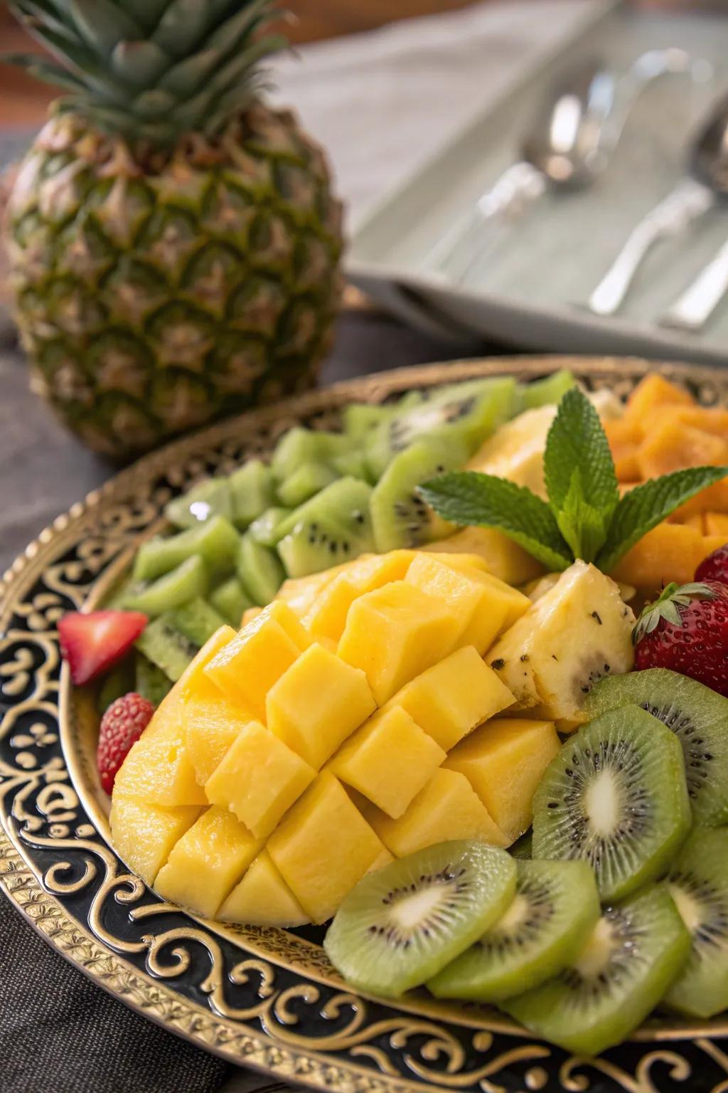 Brighten your day with a revitalizing exotic fruit medley.