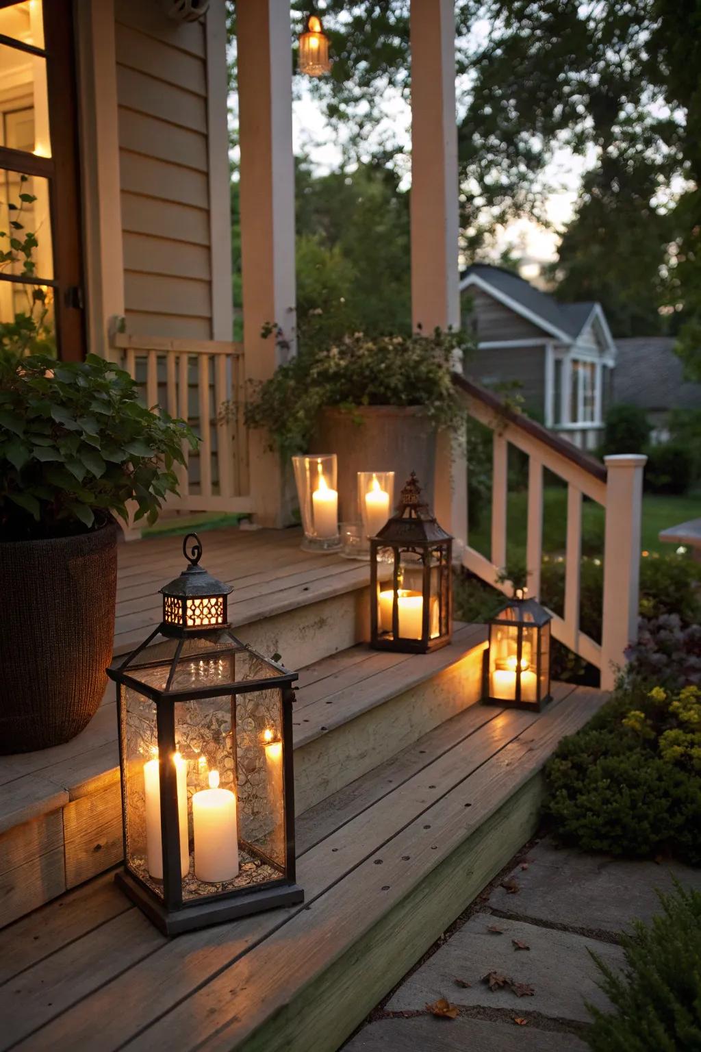 Lamps impart coziness and ambiance to your Easter porch.