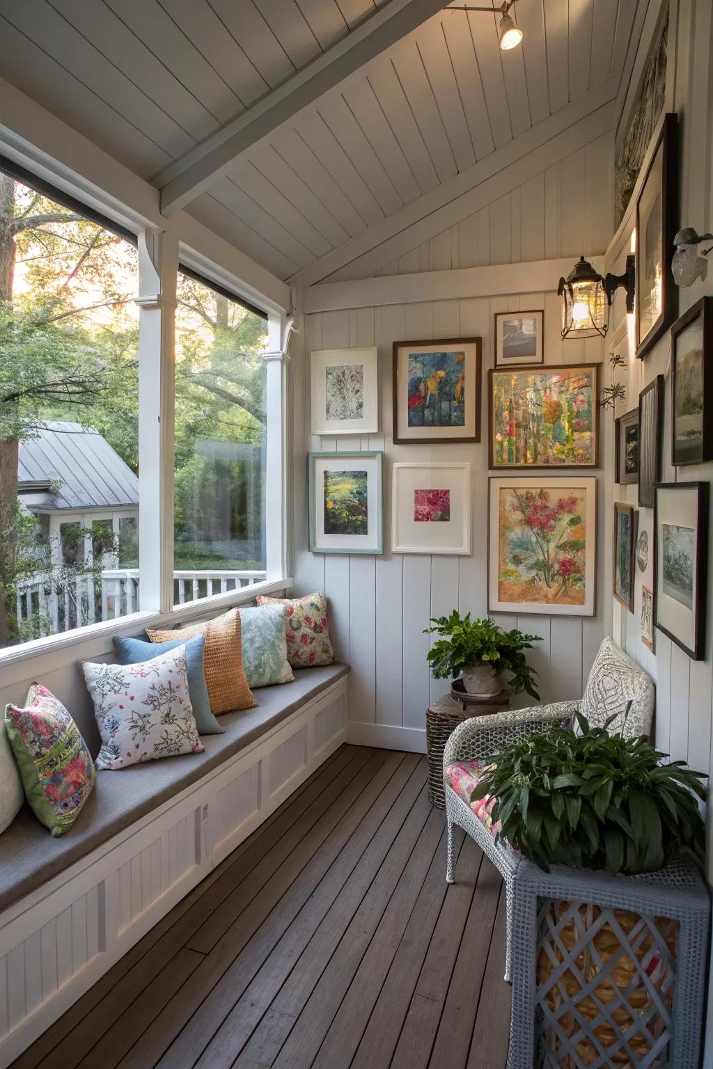Enrich your porch with artistic embellishments.