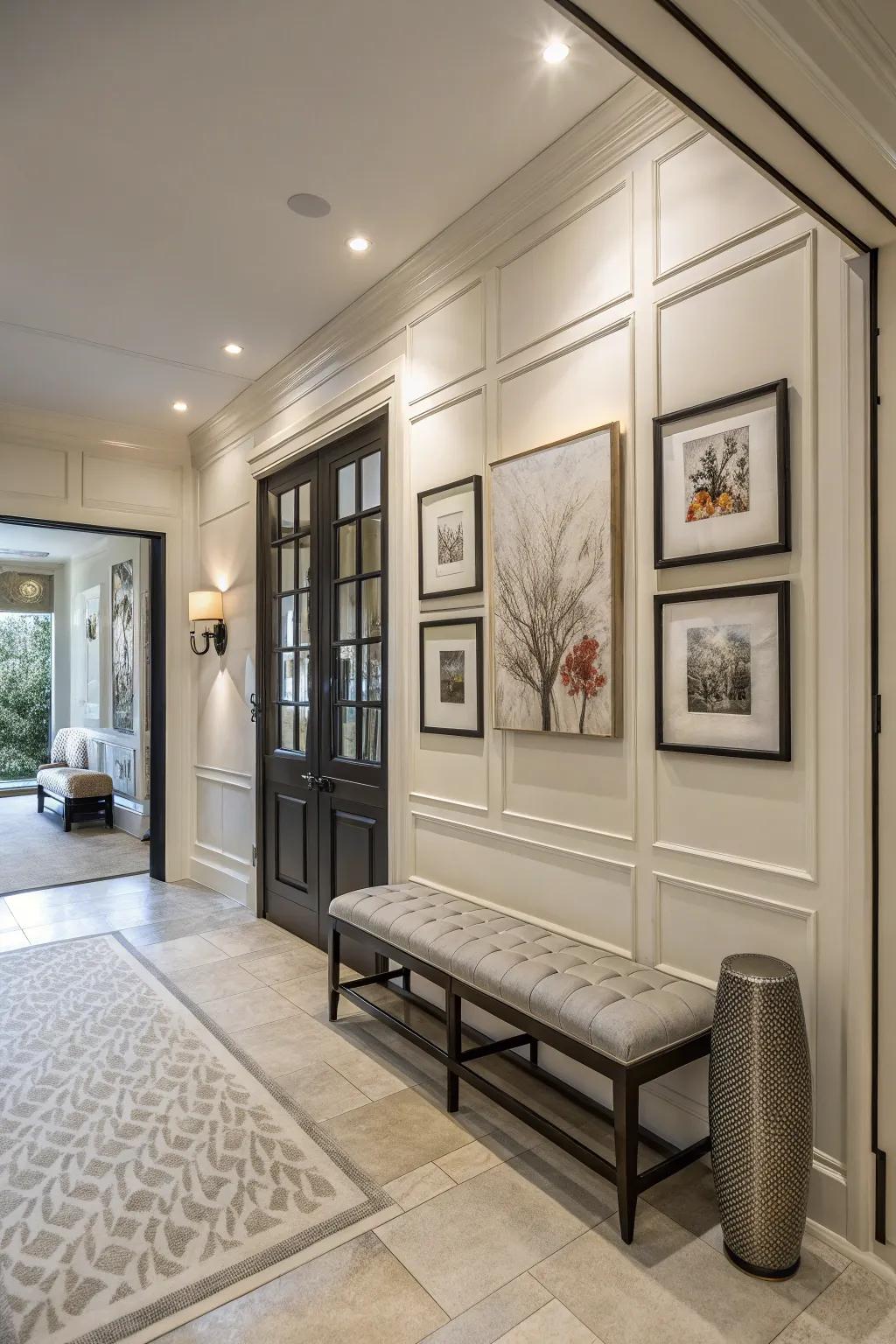 Image frame panels bring art to the forefront.