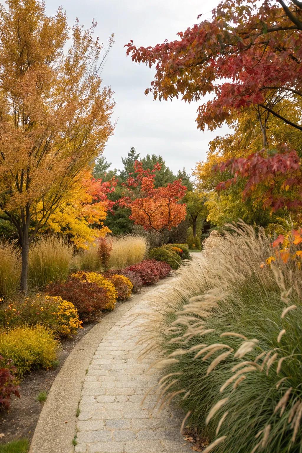 Transform walkways into charming autumn strolls.