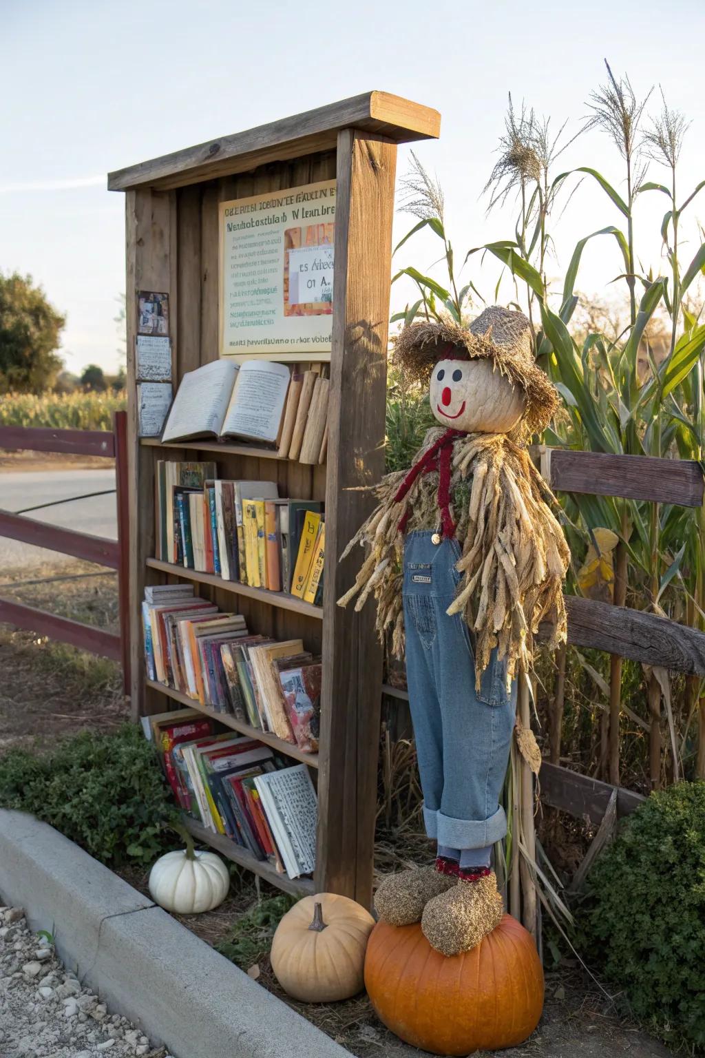 A scarecrow-themed board perfect for autumn.