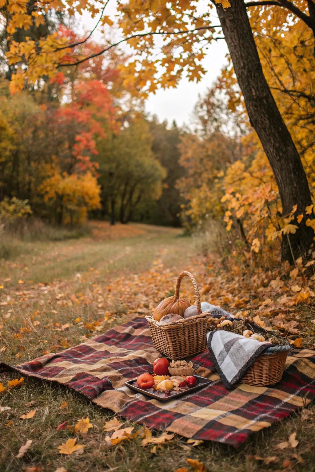 A captivating country outing surrounded by fall beauty.