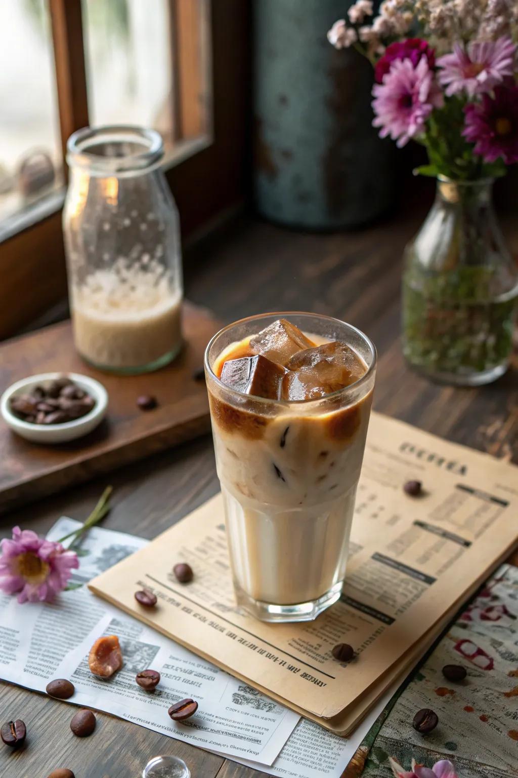 Coffee ice for an undiluted, robust iced coffee moment.