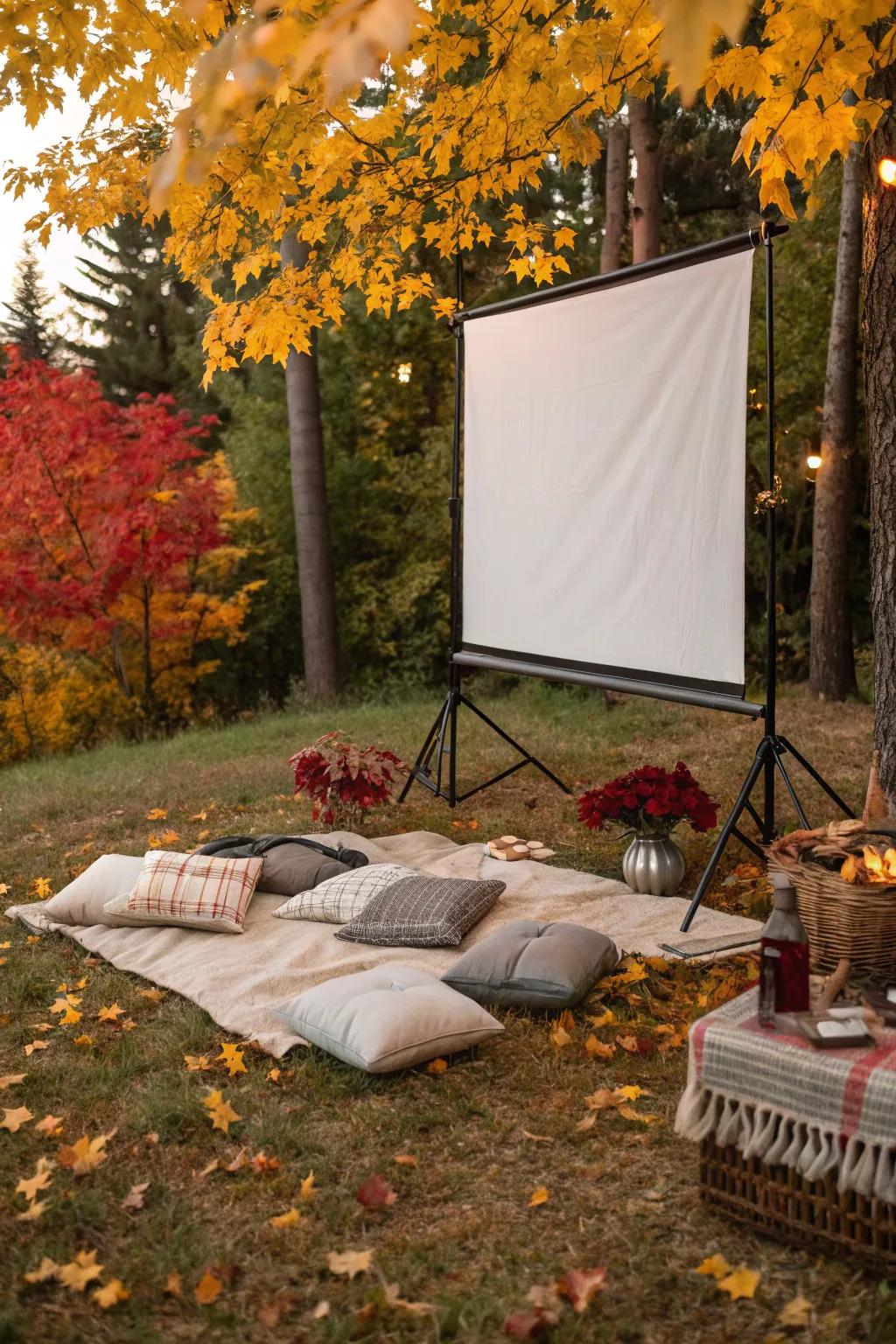 An open-air film celebration beneath the celestial bodies is a favorite autumn activity.