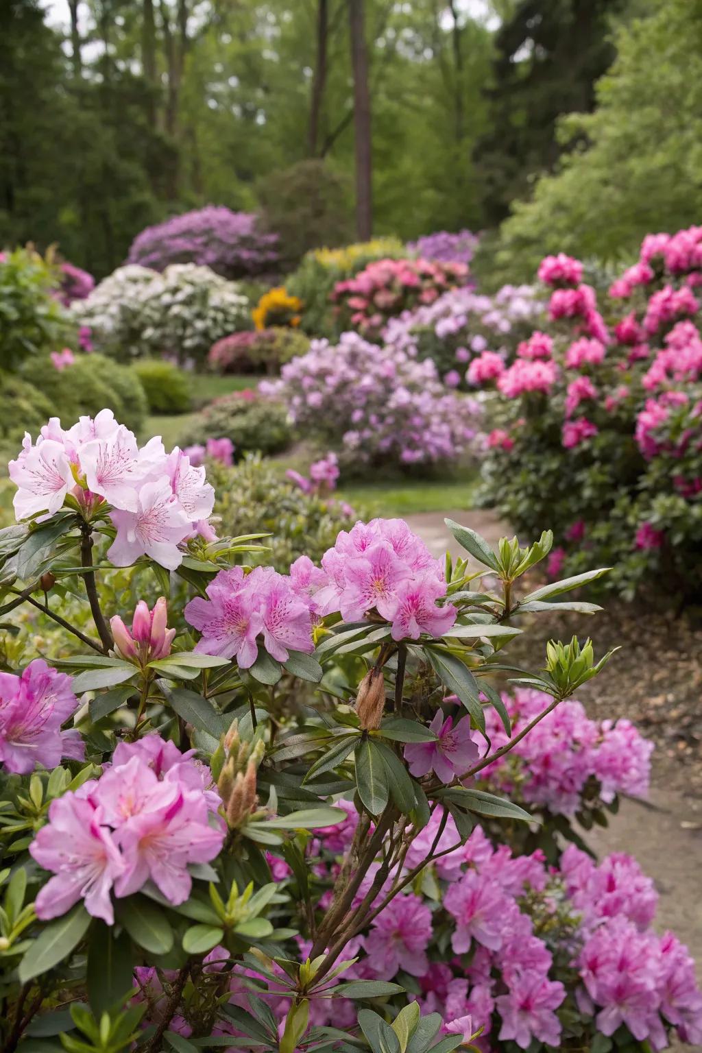 Savor a garden that blooms through every season with a variety of azaleas.