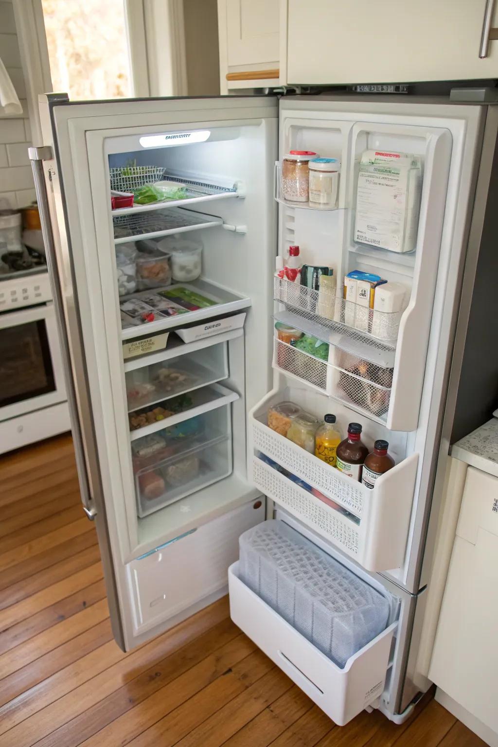 Door compartments are perfect for small items you use often.