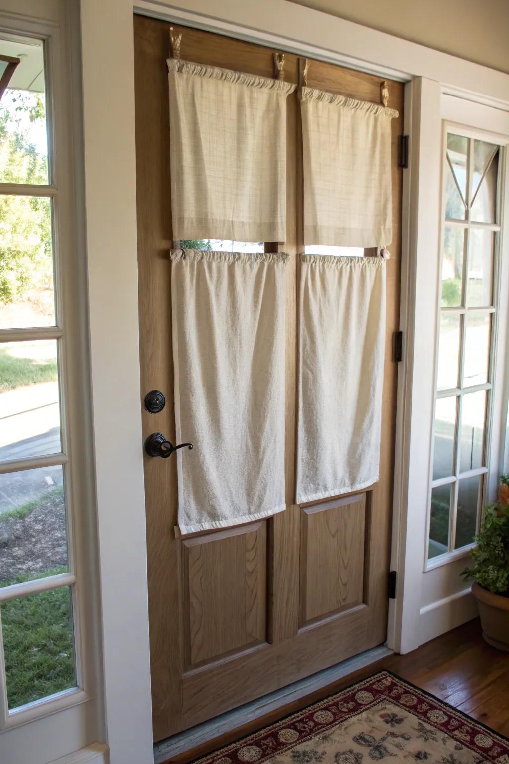 A creative DIY window covering enhancing privacy stylishly.