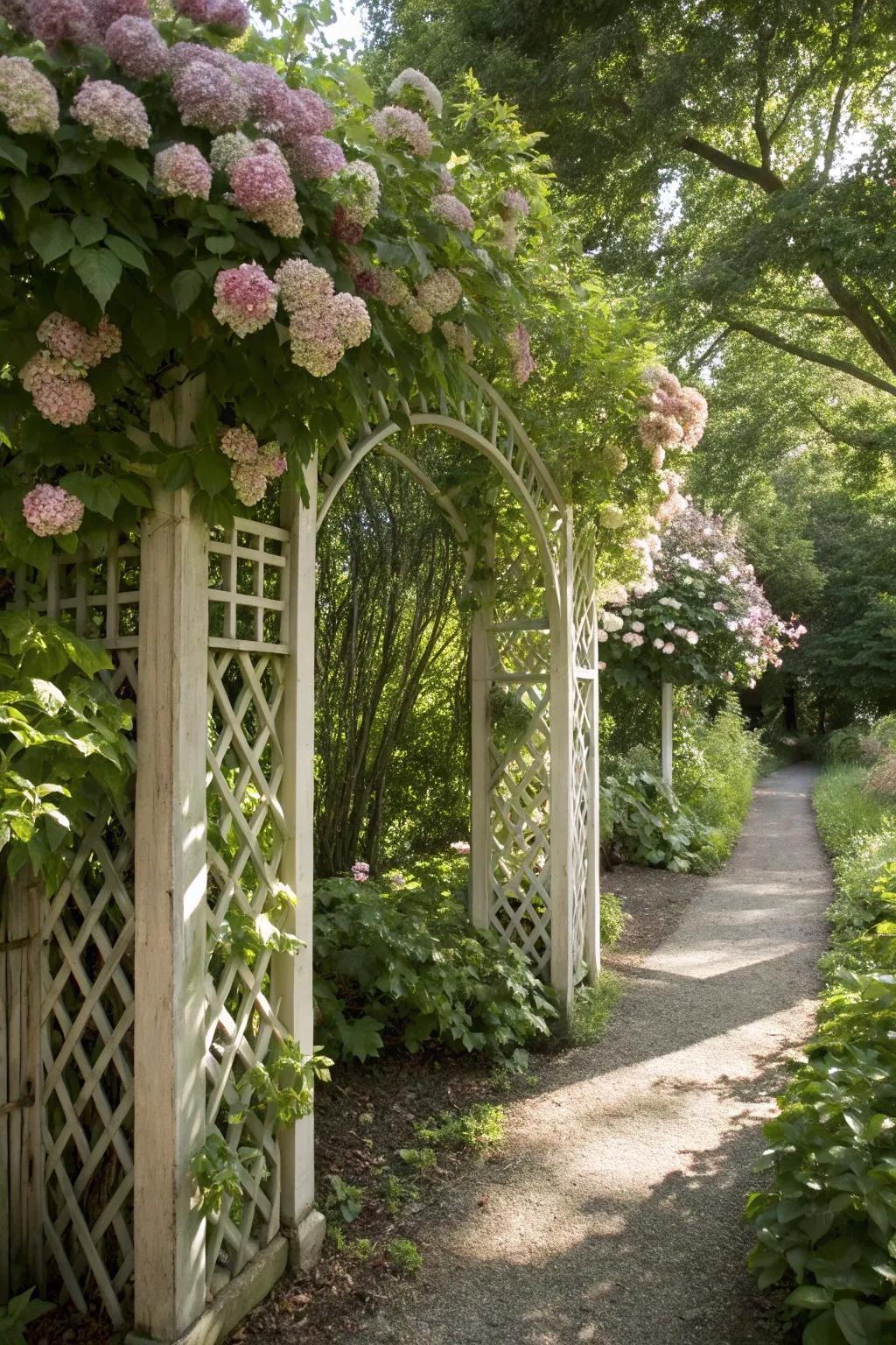 Vertical components such as frames introduce dimension and beauty.