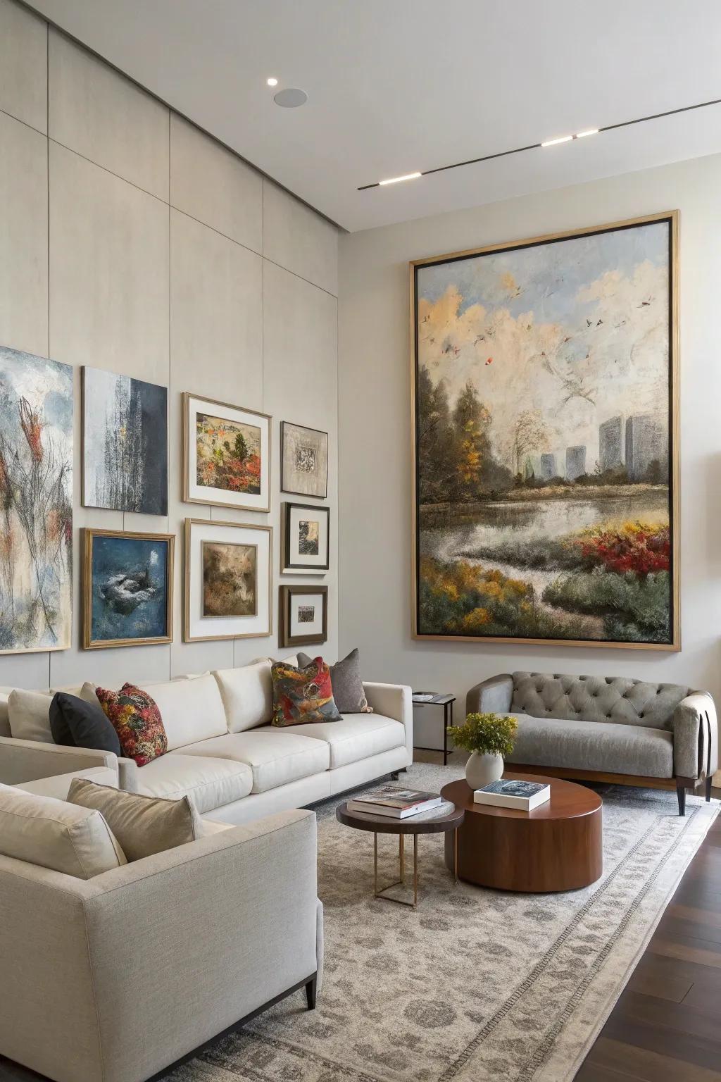 Create a statement with a bold central piece.