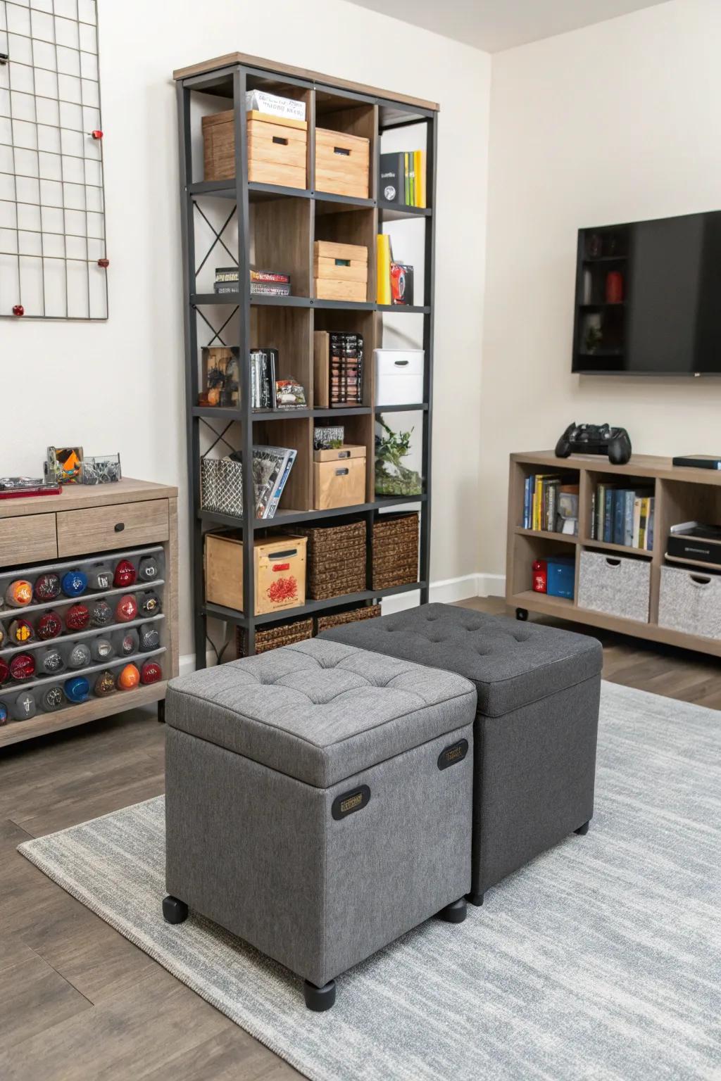 Smart furniture choices utilize limited area.