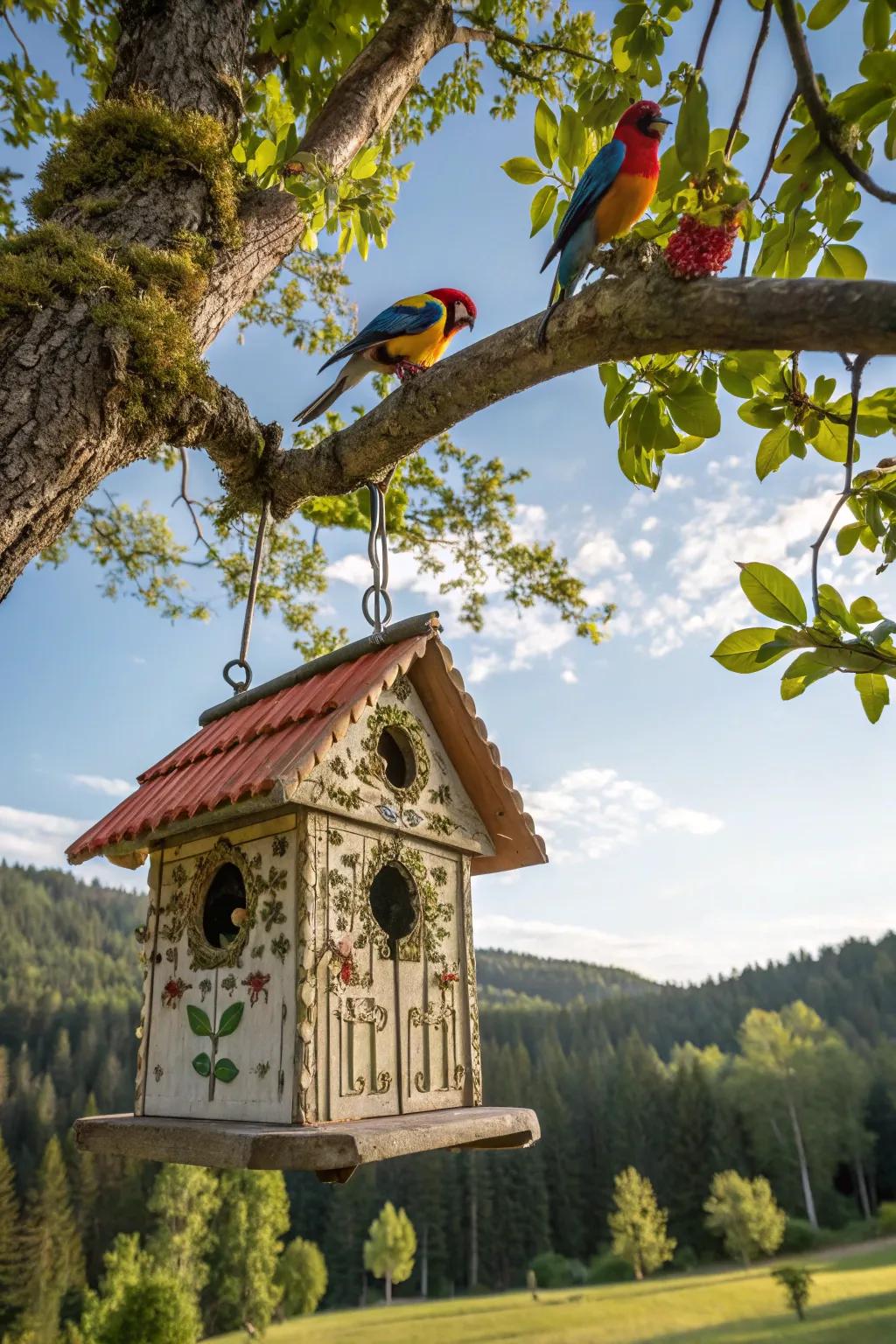 Elevate your garden via avian-friendly ornamentation.