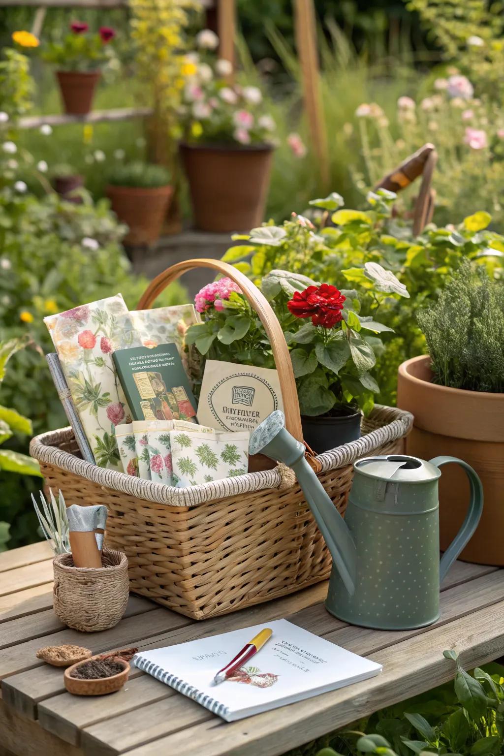 A gardener's dream basket designed for mom.