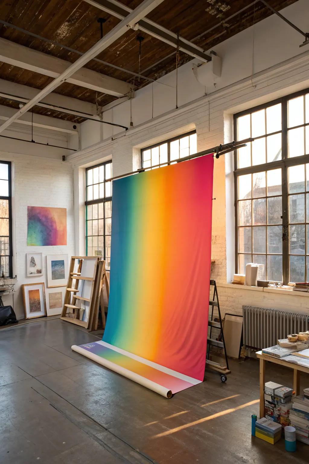 Dynamic gradient artwork fosters originality.