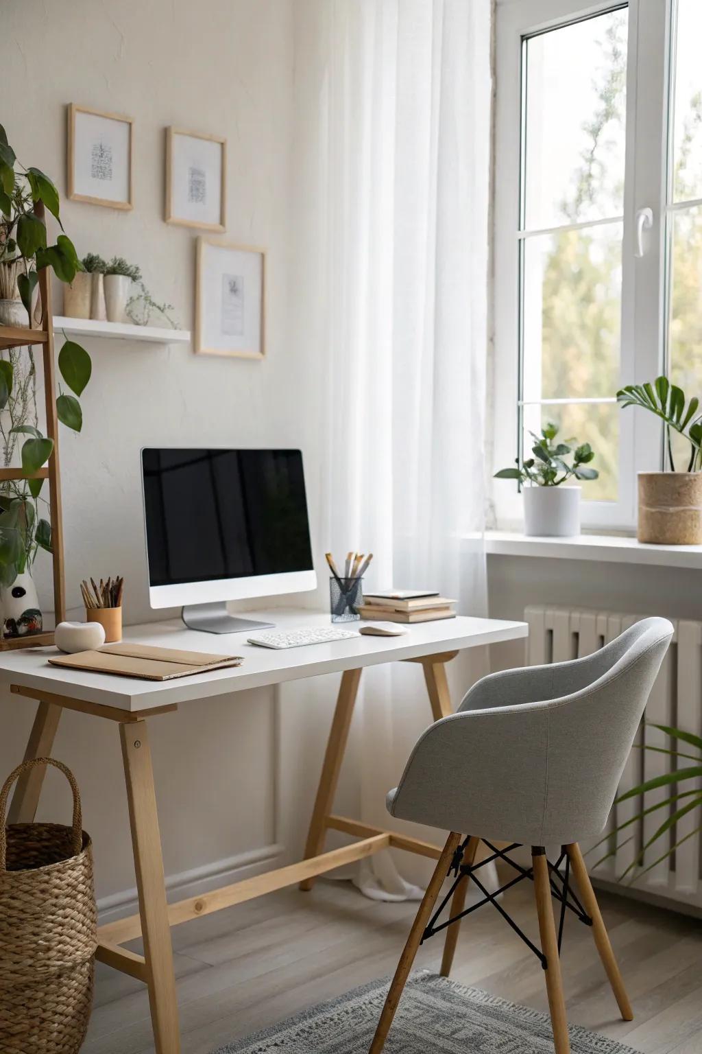 A simple design encourages a tranquil and concentrated work environment.