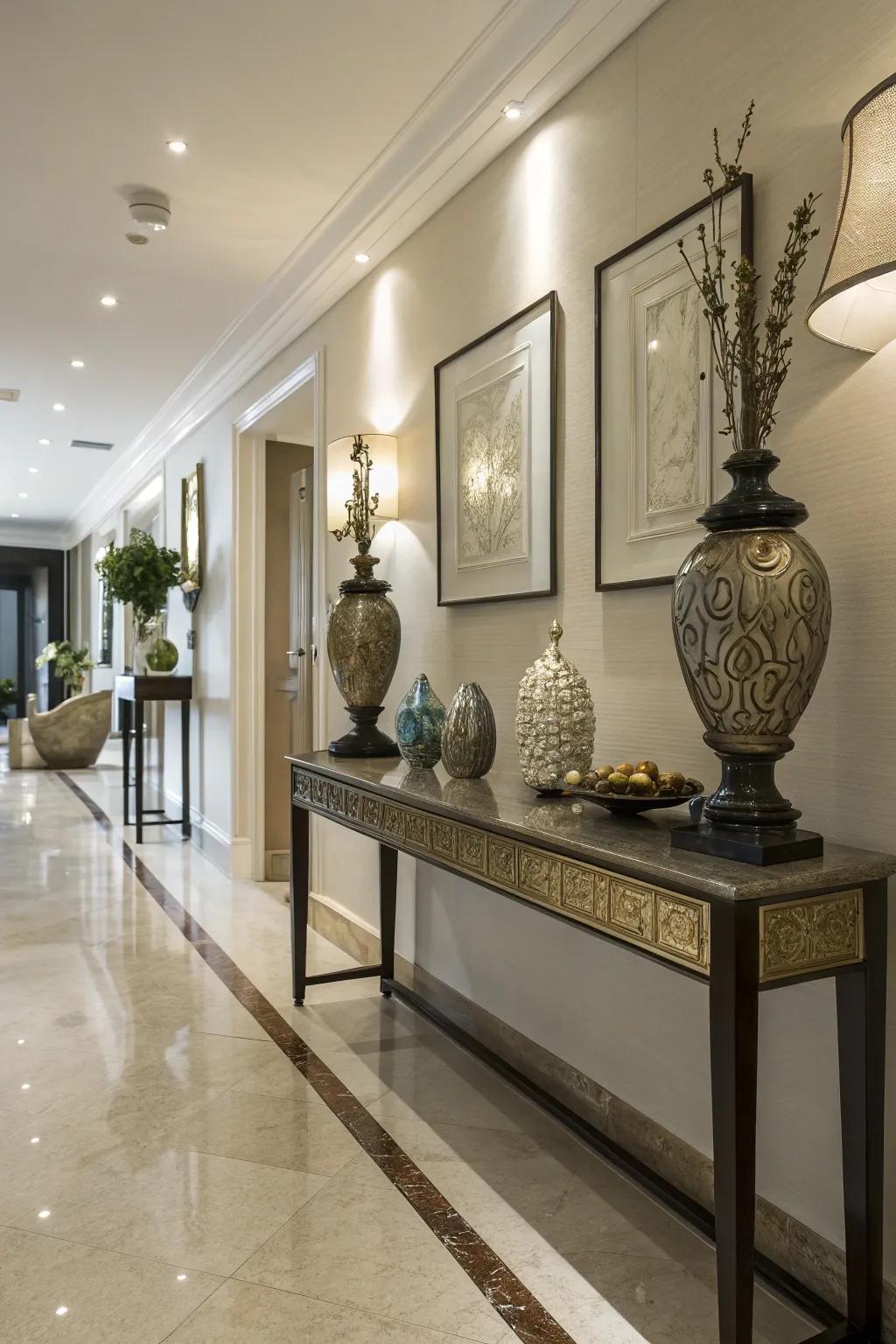 A console table introduces both style and function to your hallway.