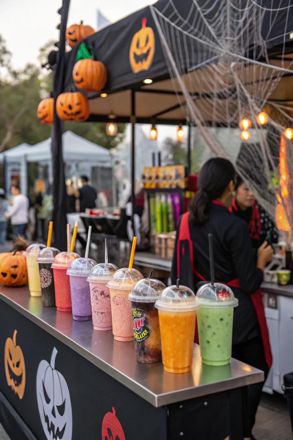 Serve mysterious 'potions' at your sorceress elixir bar.