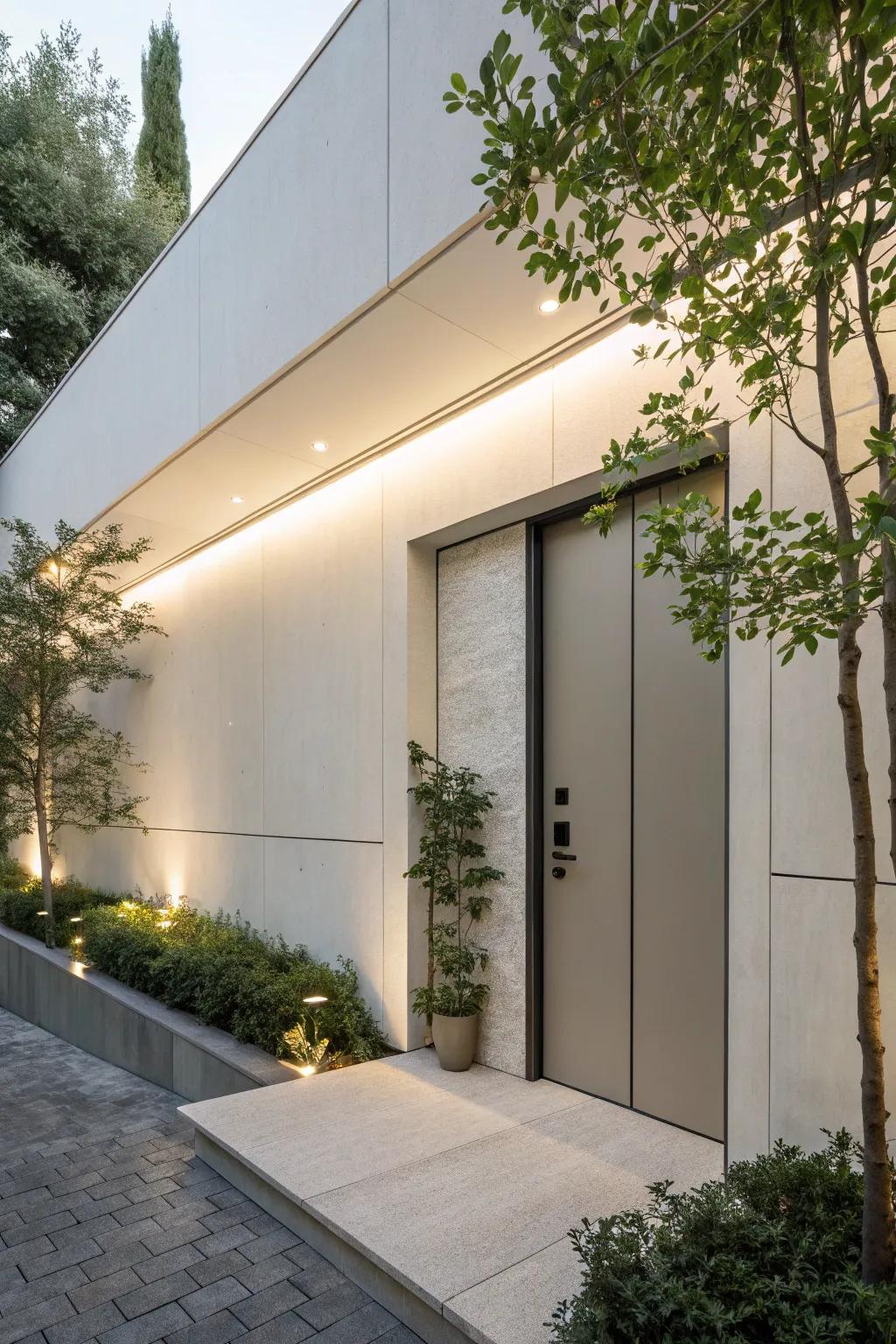 Modern construction featuring a seamlessly incorporated hidden door.
