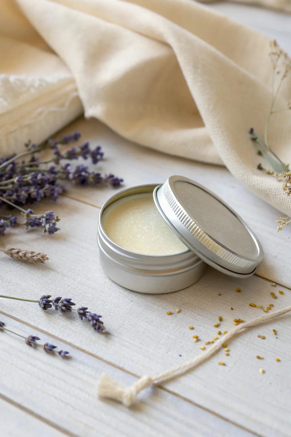 Enhance your evening with a shimmer of handcrafted lip treatment.