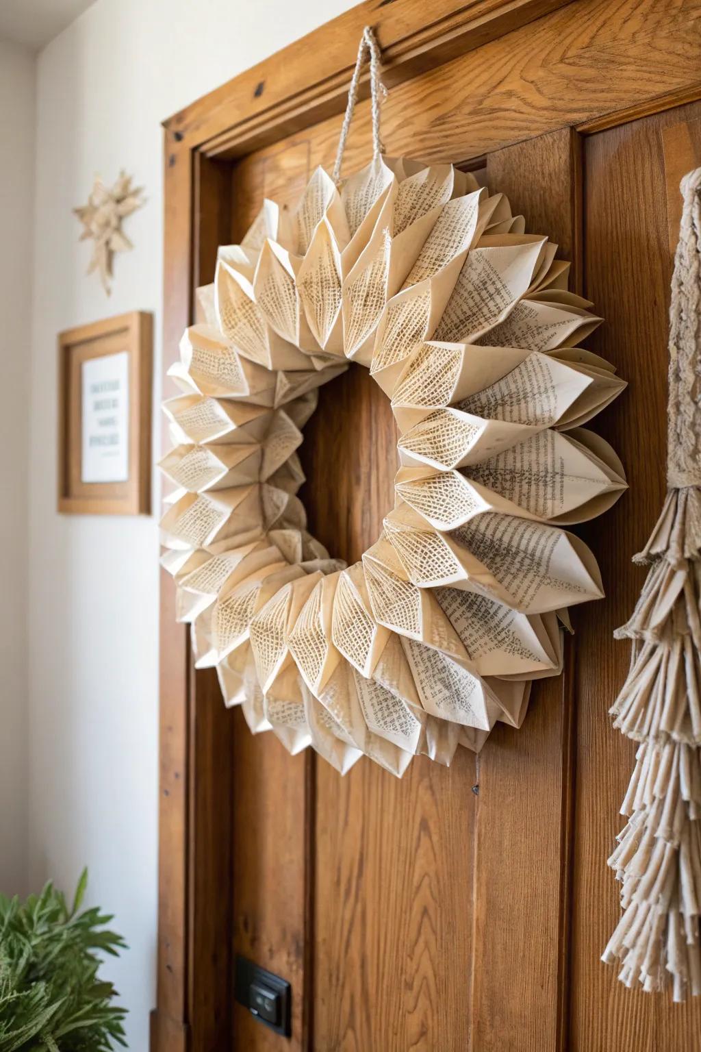 Turn literary masterpieces into entrance decor with this enchanting classic novel page wreath. Great for adding a hint of nostalgia and sophistication to your dwelling.