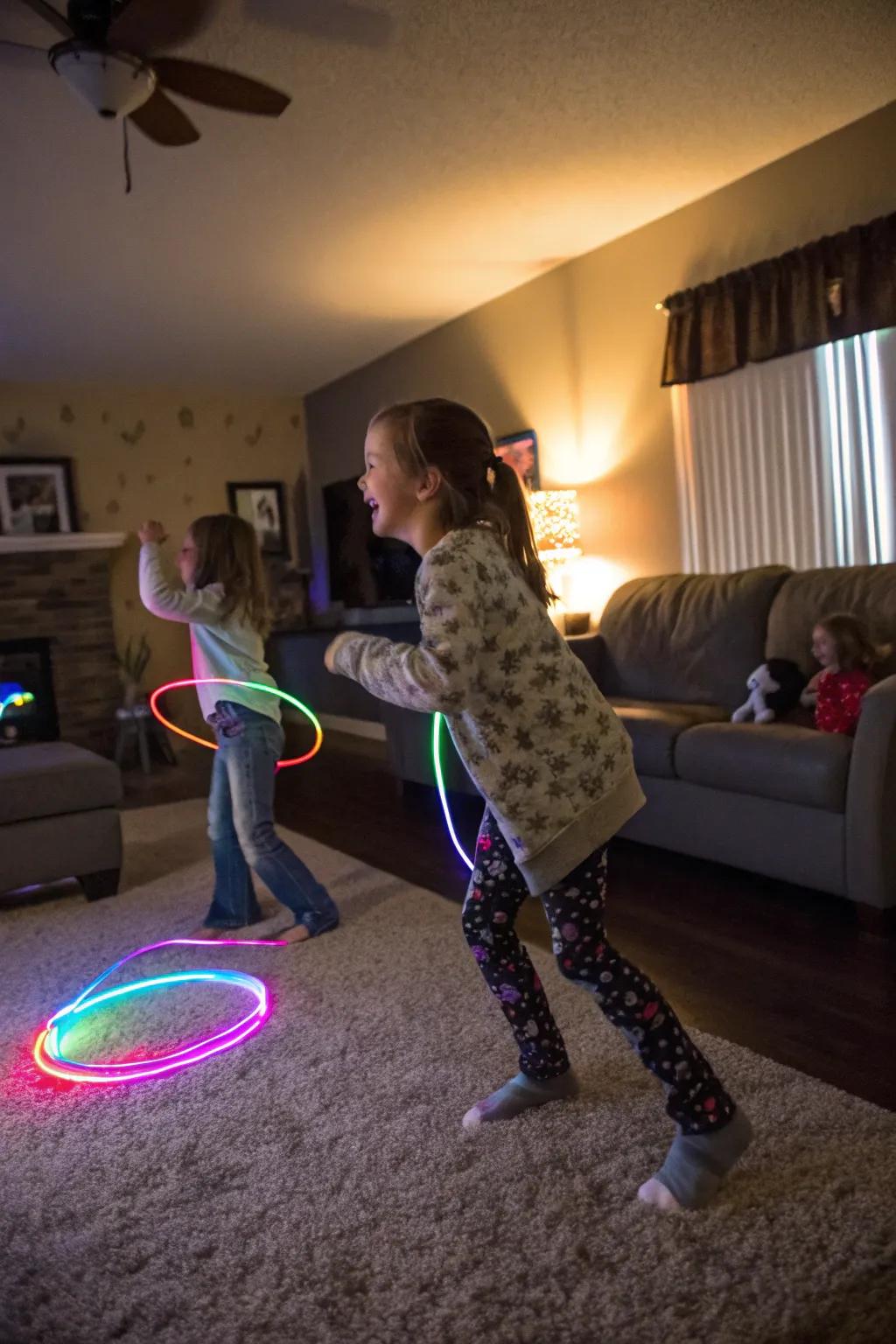 Brighten up the party with a glow-in-the-dark dance gathering.