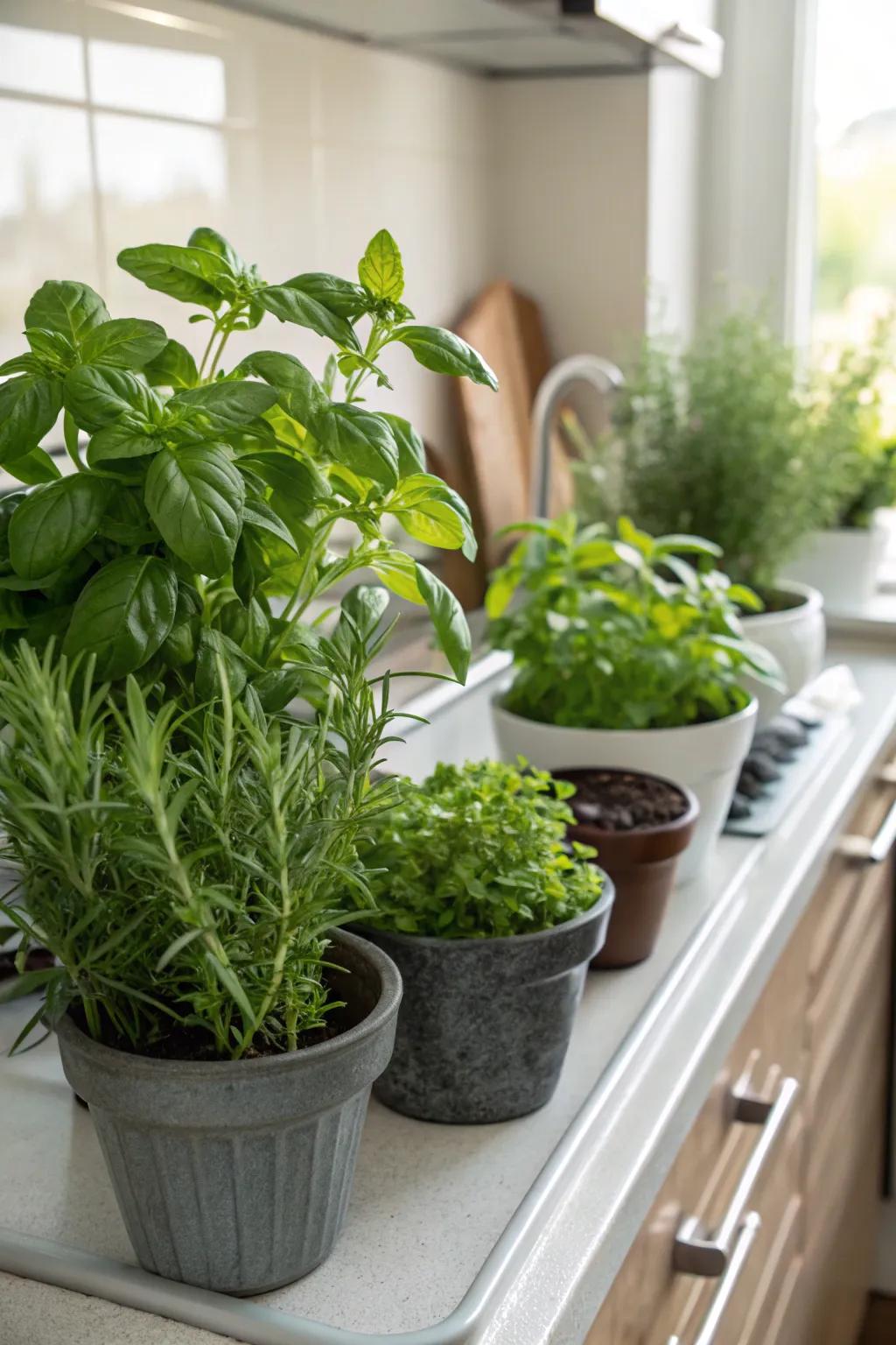 Elevate your kitchen with a fresh herb garden.