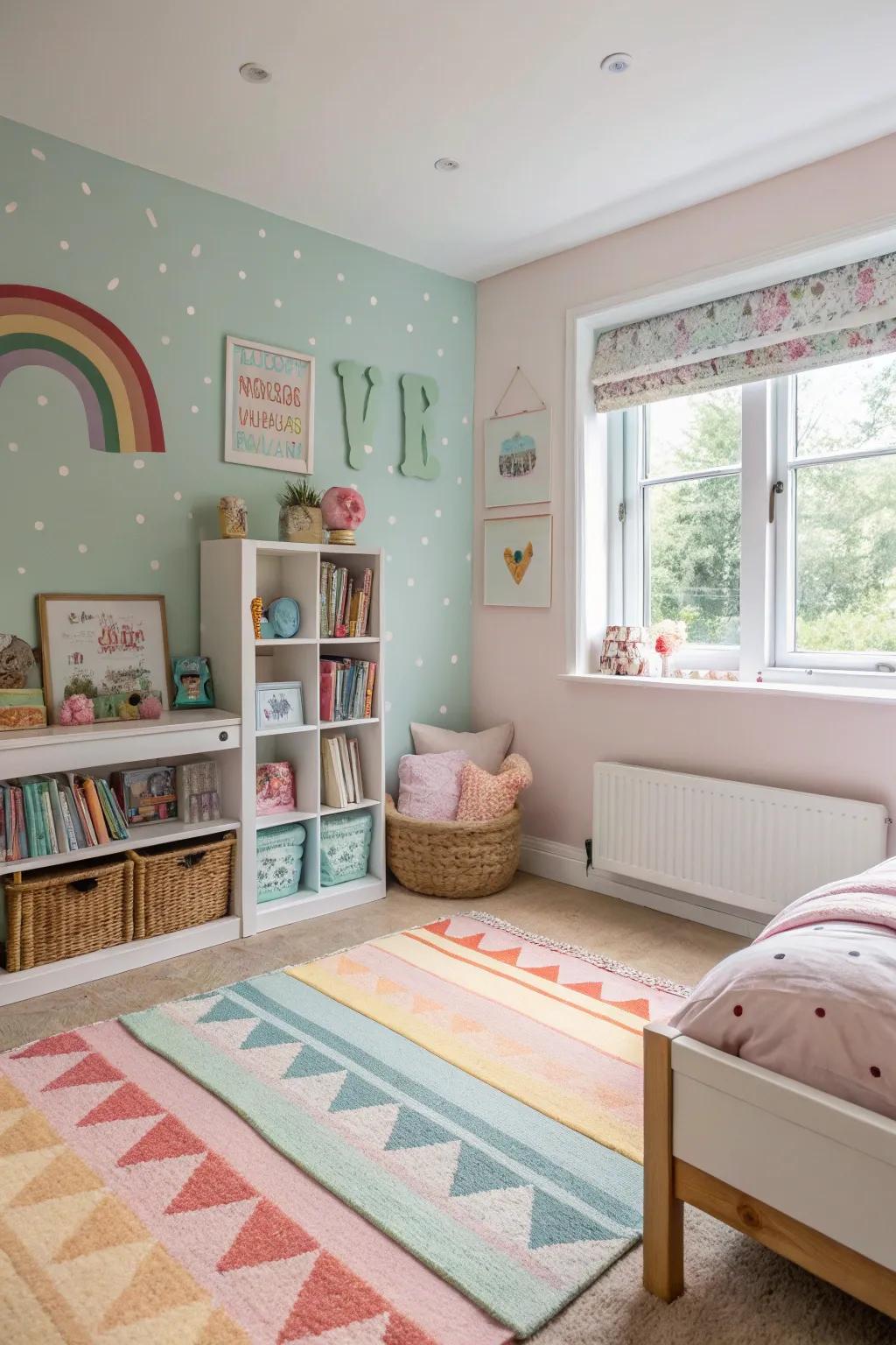 Soft hues create a tranquil and welcoming setting.